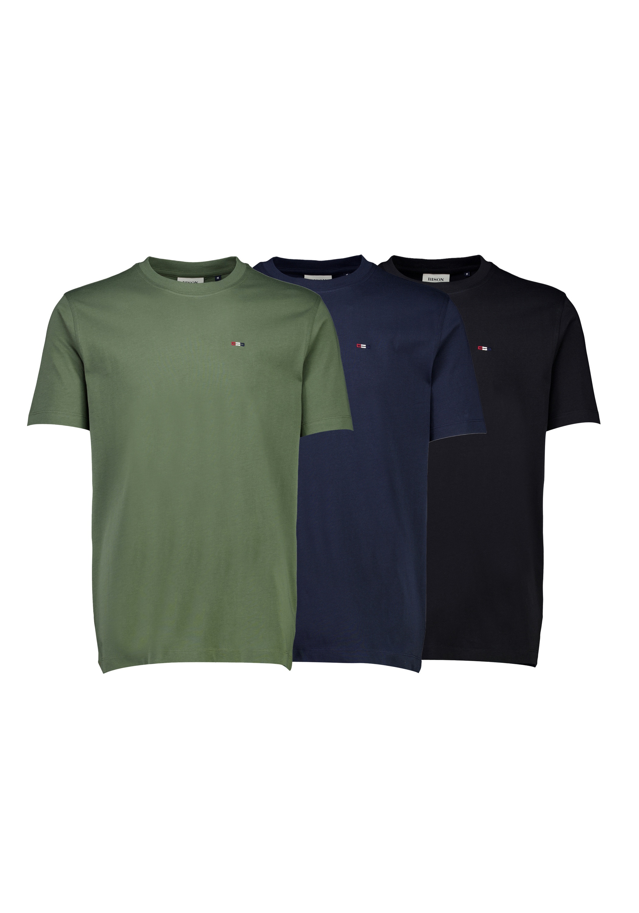 BISON Kurzarmshirt "T-Shirt (Kurzarm) Comfort Fit"