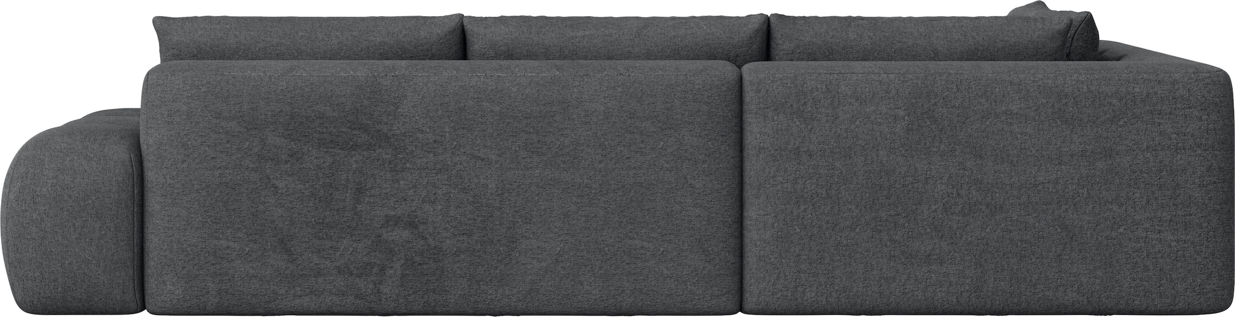 INOSIGN Ecksofa »AZITA Designsofa, elegant und bequem L-Form, Bubble-Optik«, lose Rückenkissen, traumhafte Steppung, Maße B/T/H: 352/210/72 cm