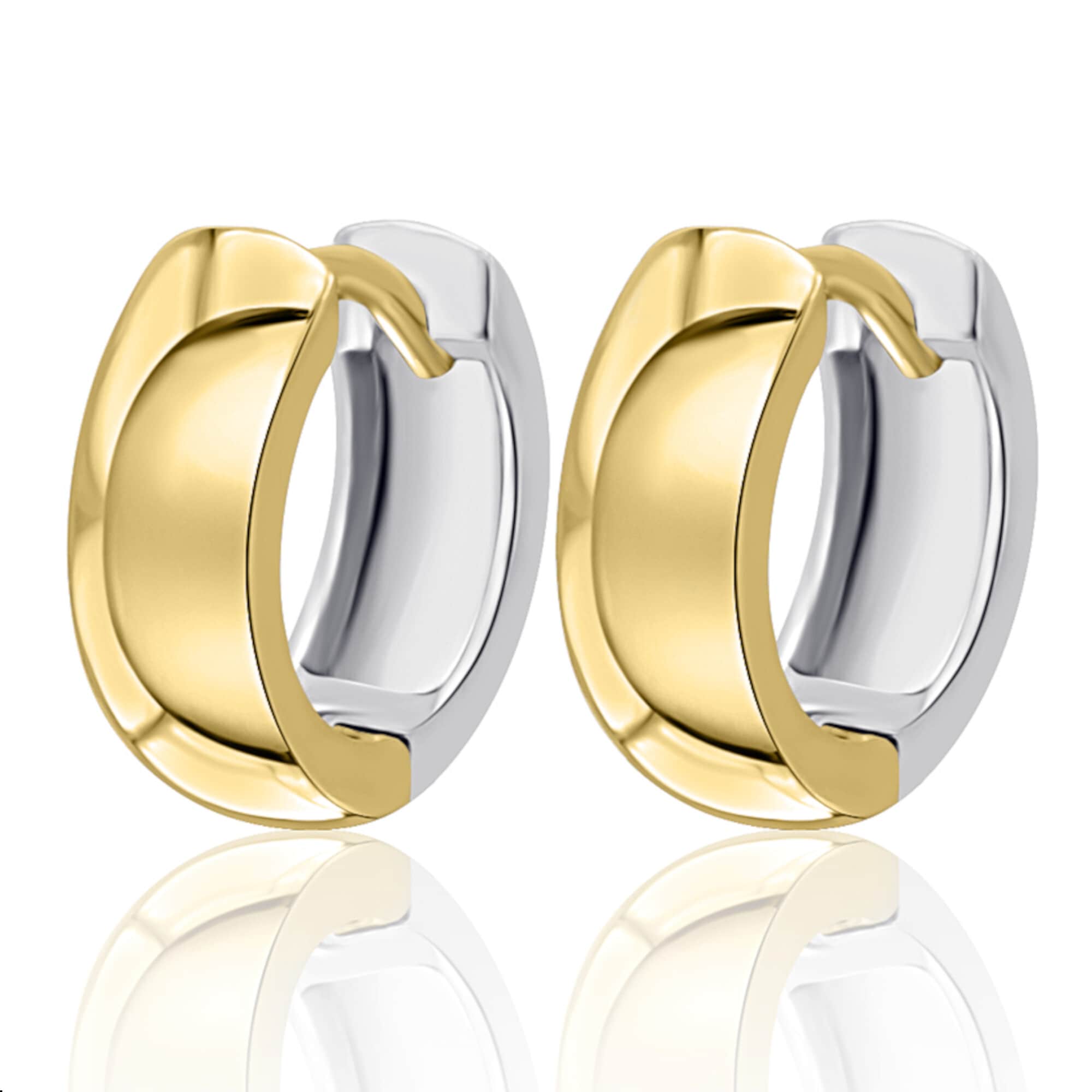 Paar Creolen ONE ELEMENT "Ohrringe Creolen aus 333 Gelbgold Ø 12,0 x 4,0 mm", silber, Ohrringe, Damen, Damen, Gelbgold 333 Gold, Gelbgold 333, Gold, Sorgfältig verarbeitet – langlebig & angenehm im Alltag