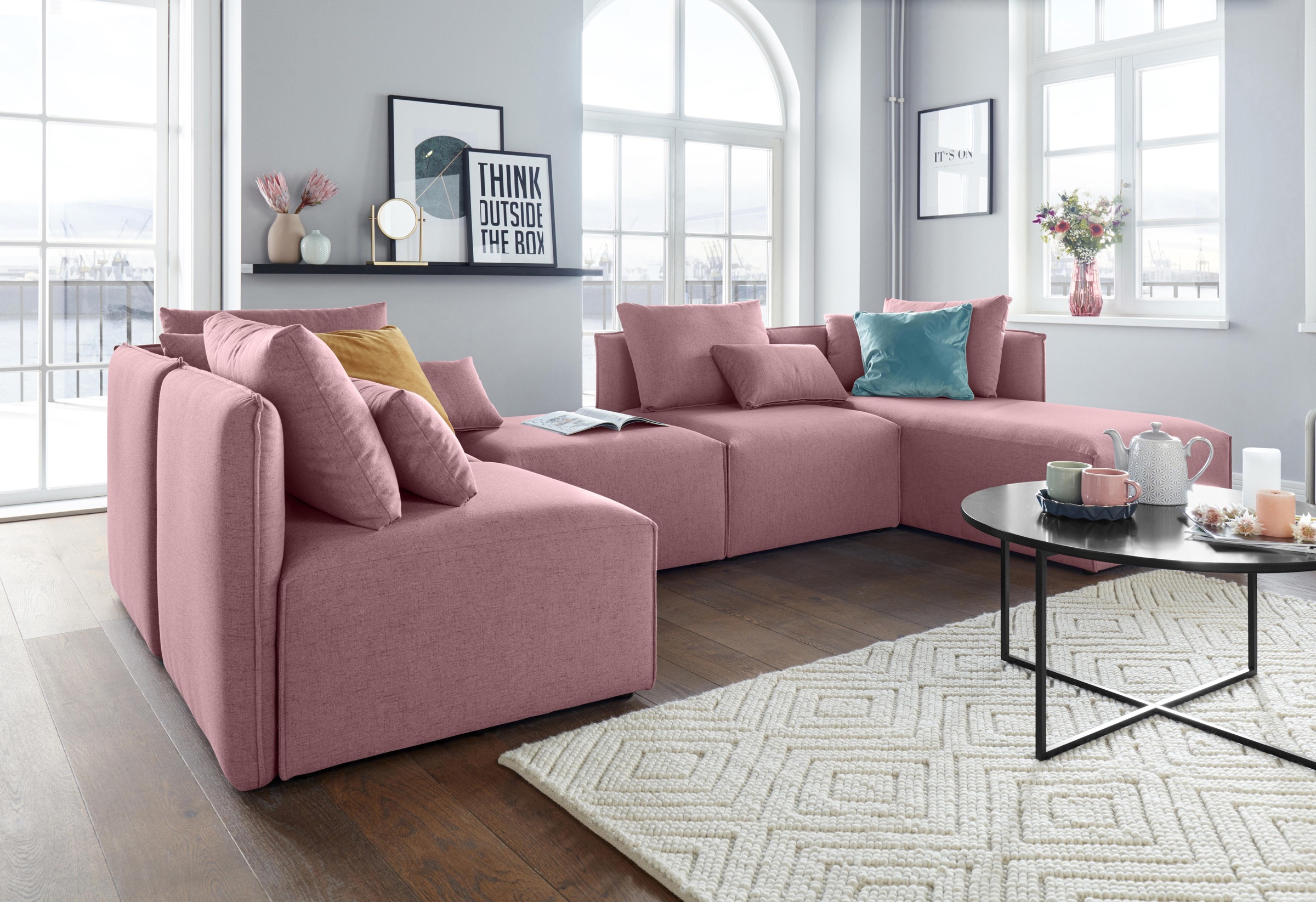 OTTO home Wohnlandschaft "Nöre U-Form" 5 Teile, in vielen Bezugsqualitäten günstig online kaufen