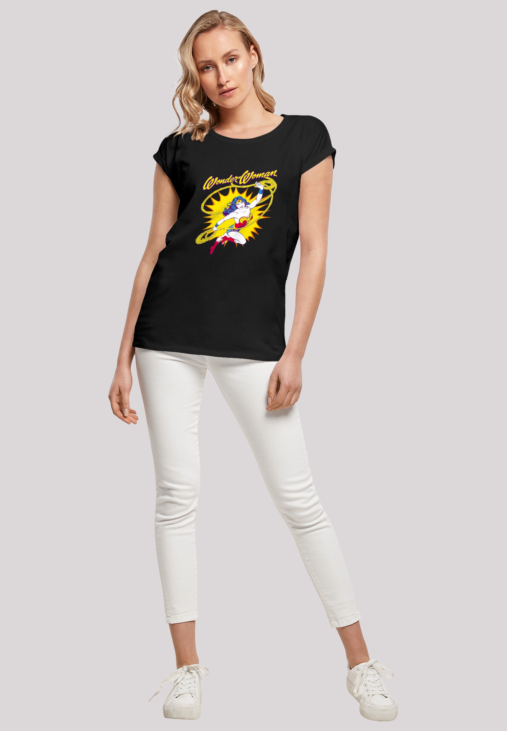 F4NT4STIC T-Shirt »DC Comics Wonder Woman Vintage Leap'«, Print