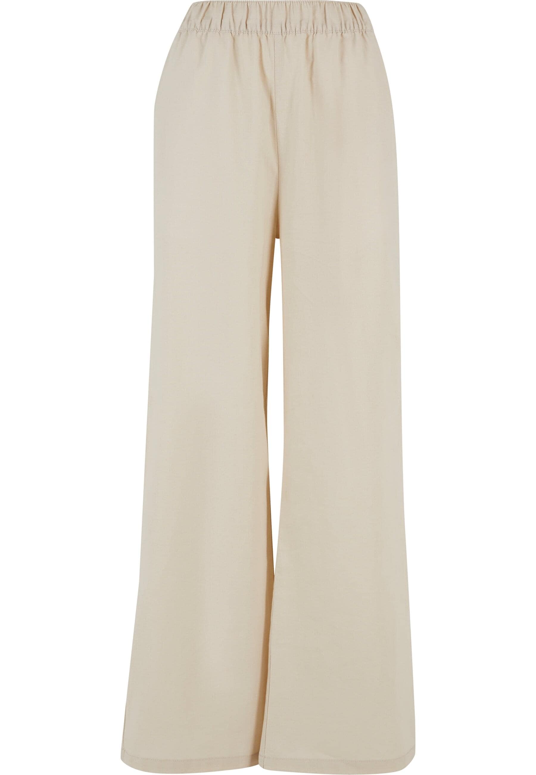 URBAN CLASSICS Stoffhose "Urban Classics Damen Ladies Linen Mixed Wide Pant günstig online kaufen