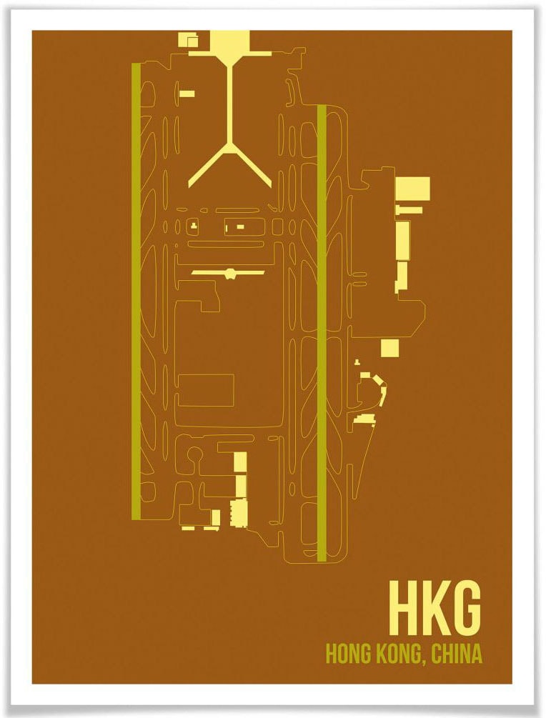 BAUR Poster | HKG Bild, St.), Grundriss, Poster, »Wandbild Wandposter Kong«, Wall-Art Grundriss Wandbild, Hong bestellen (1
