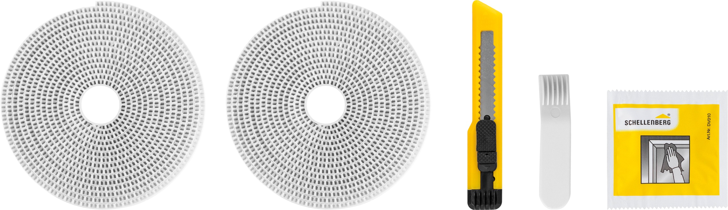 SCHELLENBERG Klett-Klebeband »Plus für Fliegengitter Fenster aus Polyester-, Fibergas- und Alugewebe«, Befestigungsband 5,6 m, individuell zuschneidbar, inkl. Montagezubehör