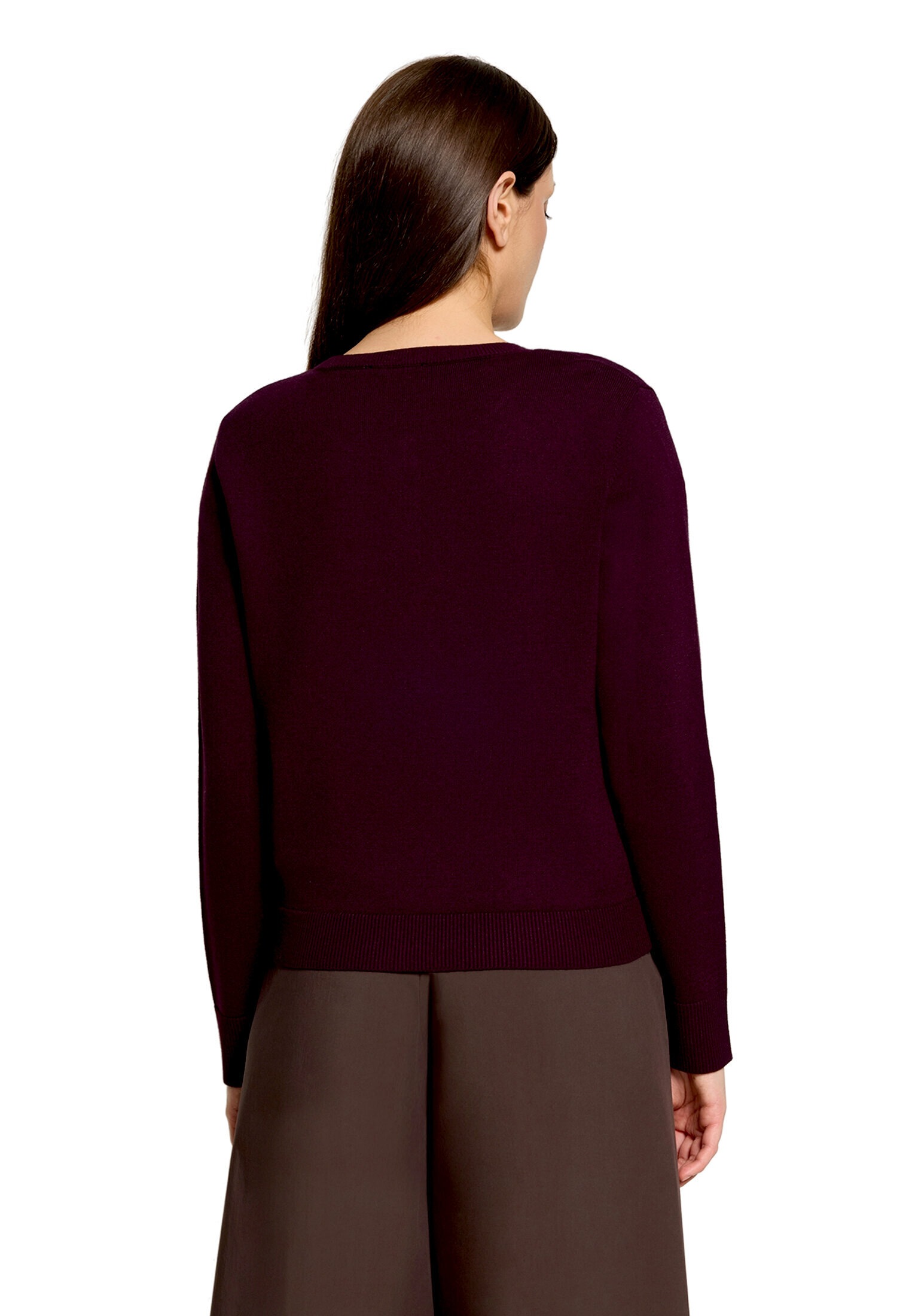Cartoon Strickjacke »Damen mit Rundhalsausschnitt« 1