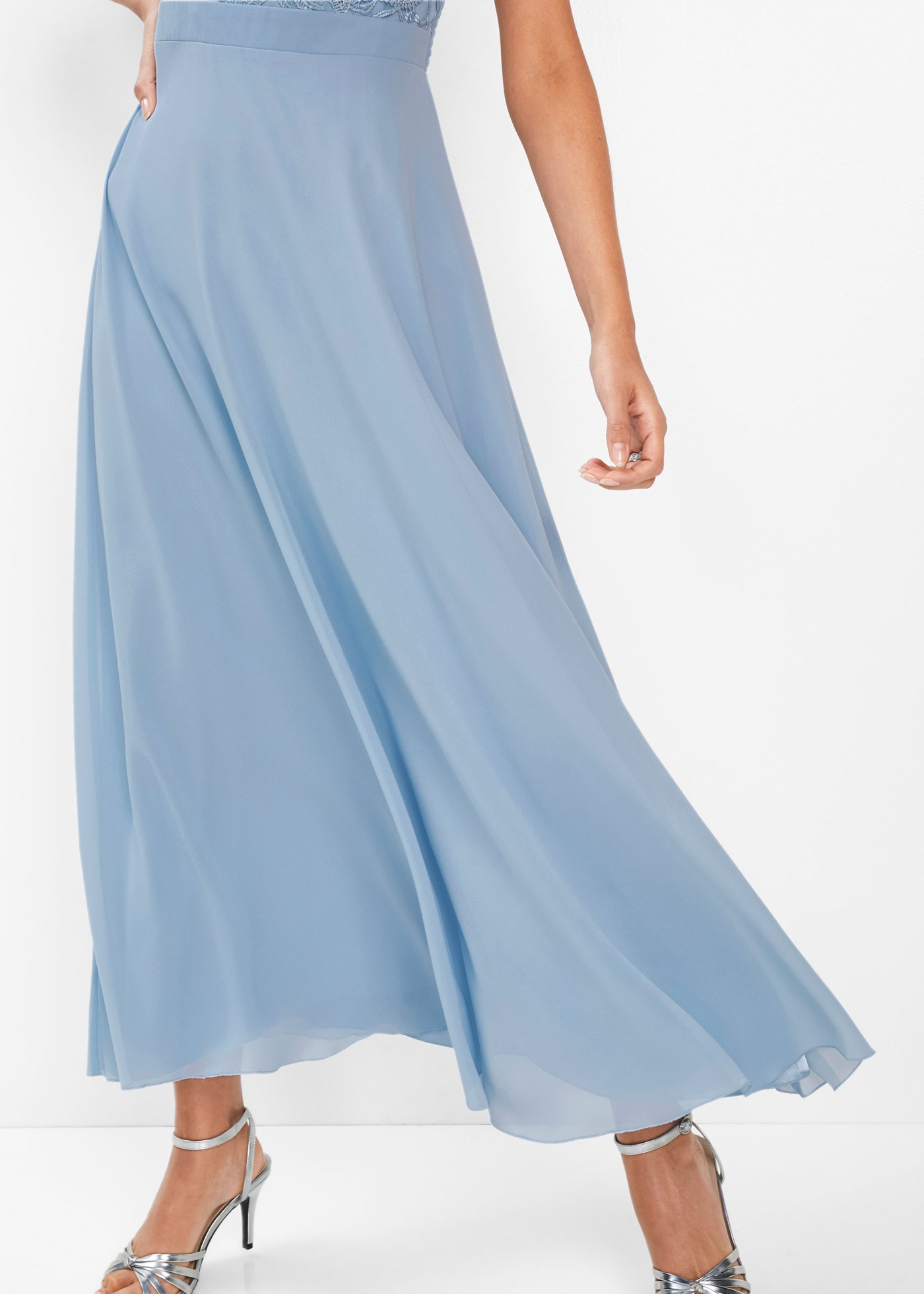 bonprix Maxikleid »Maxikleid mit Spitze« für festliche Anlässe, vollständig gefüttert, taillierte Passform