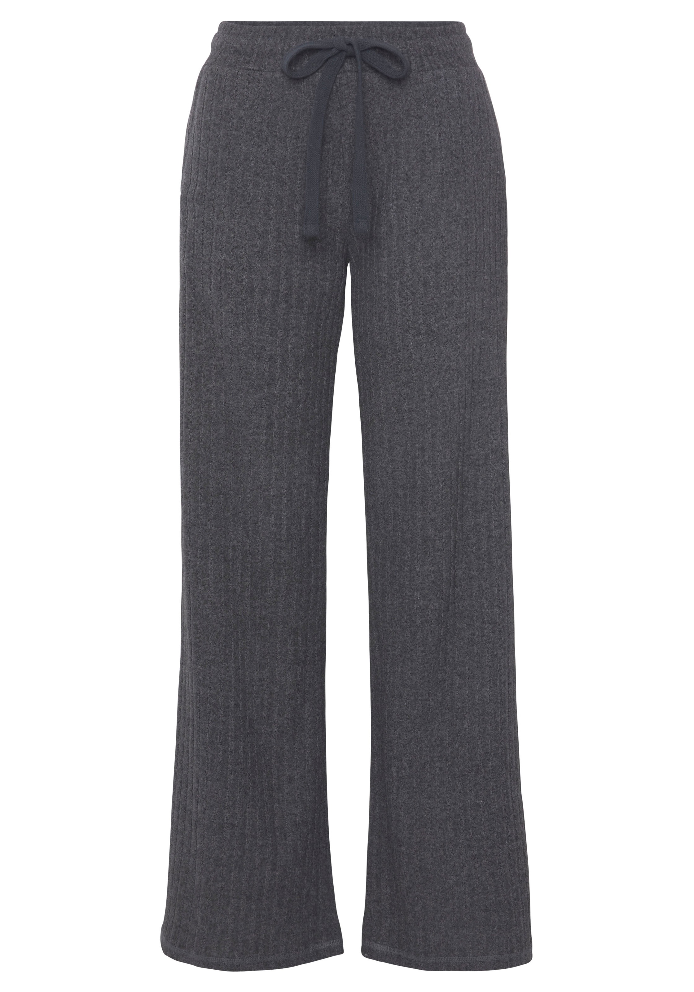 LASCANA Homewearhose, -Lounge-/Strickhose mit weitem Bein und seitlichen Ta günstig online kaufen