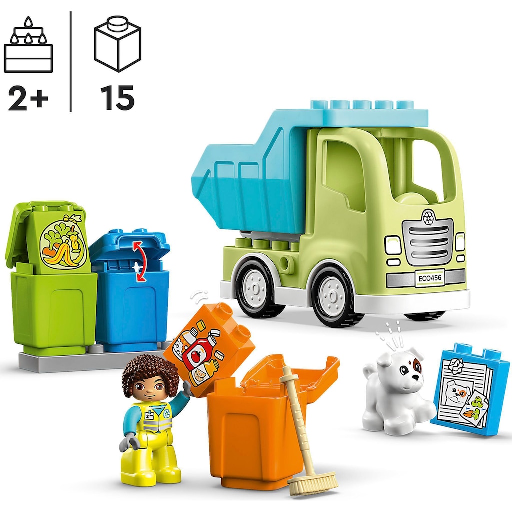 LEGO® Konstruktionsspielsteine »Recycling-LKW (10987), LEGO® DUPLO«, (15 St.)