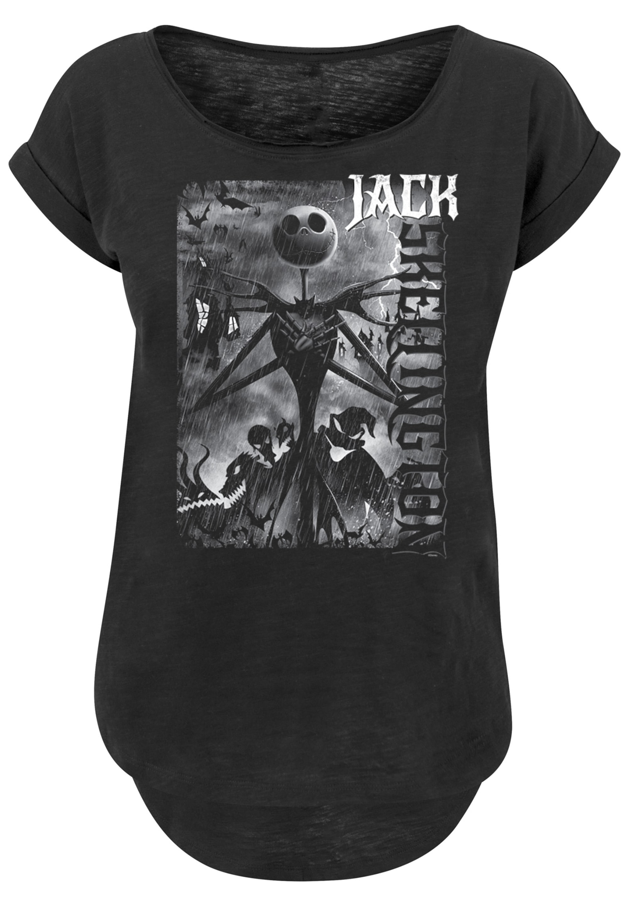 F4NT4STIC T-Shirt »Disney Nightmare Before Christmas«, Damen,Premium Merch,Lang,Longshirt,Bedruckt