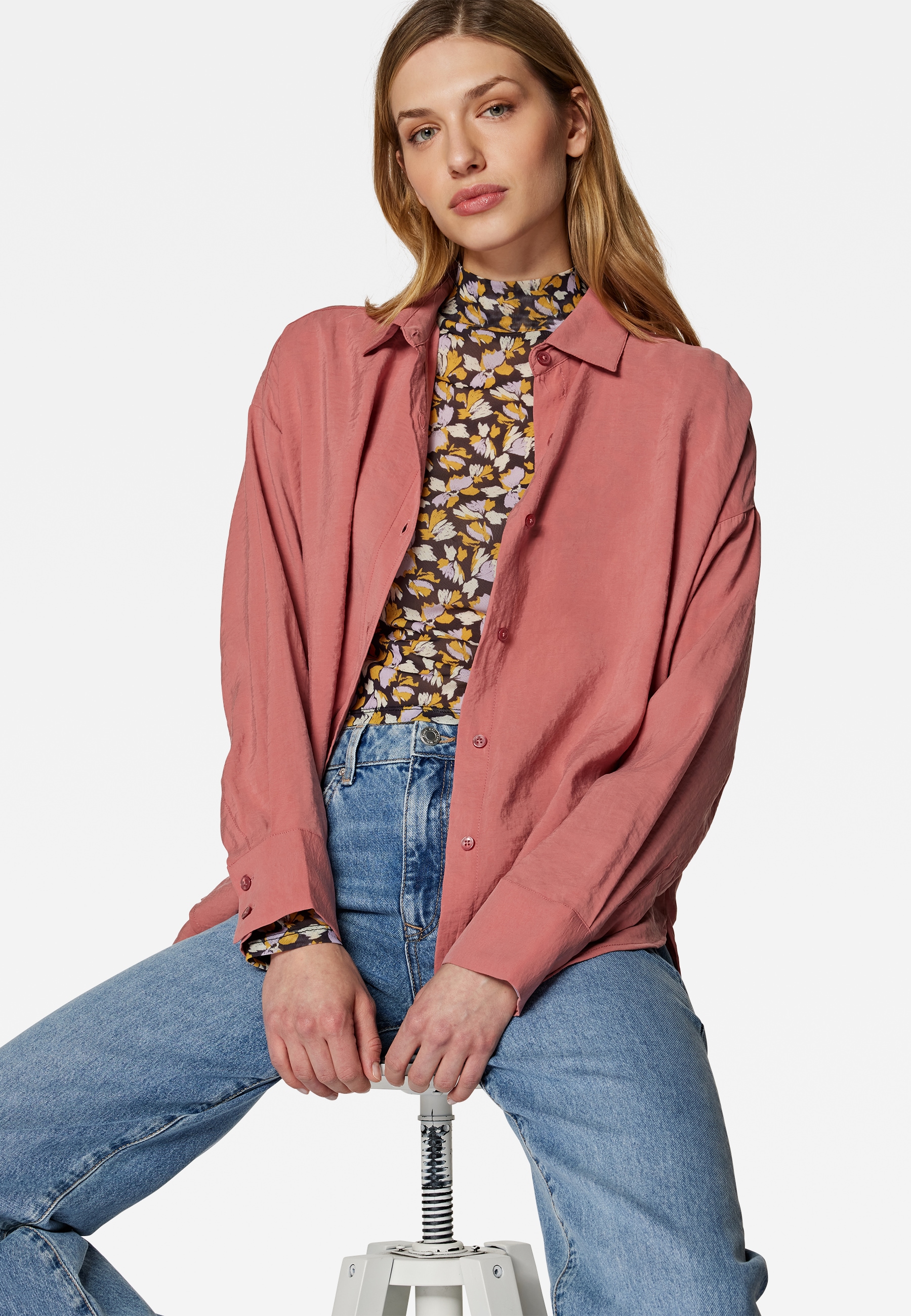 Mavi Hemdbluse »LONG SLEEVE SHIRT«, Bluse aus Lux Touch