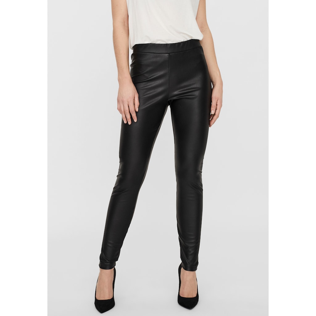 Vero Moda Lederimitathose »VMGANA MR PL LEGGING«