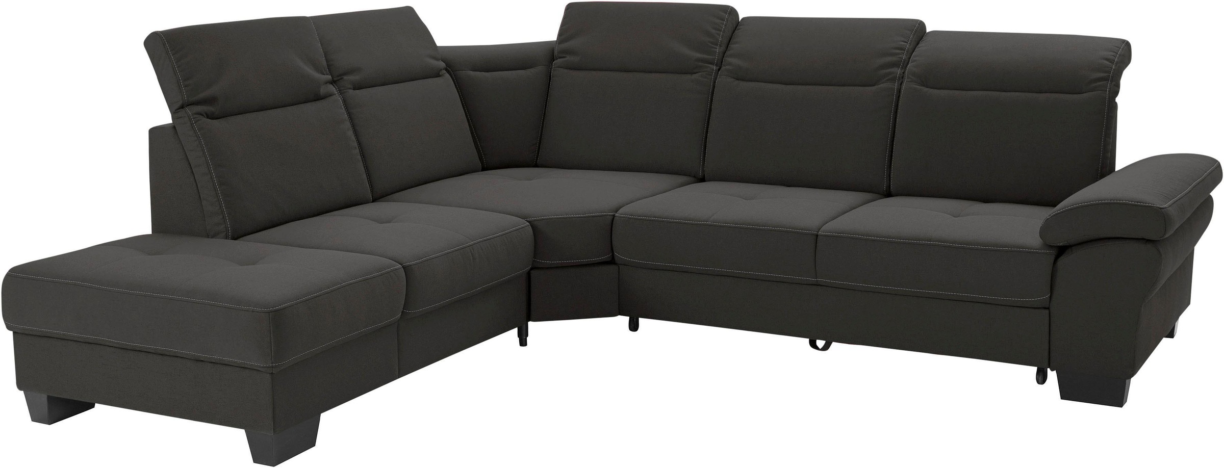 Places of Style Ecksofa »Cornwall L-Form«, incl. Sitztiefenverstellung, mit Bettfunktion und Kopfteilverstellung