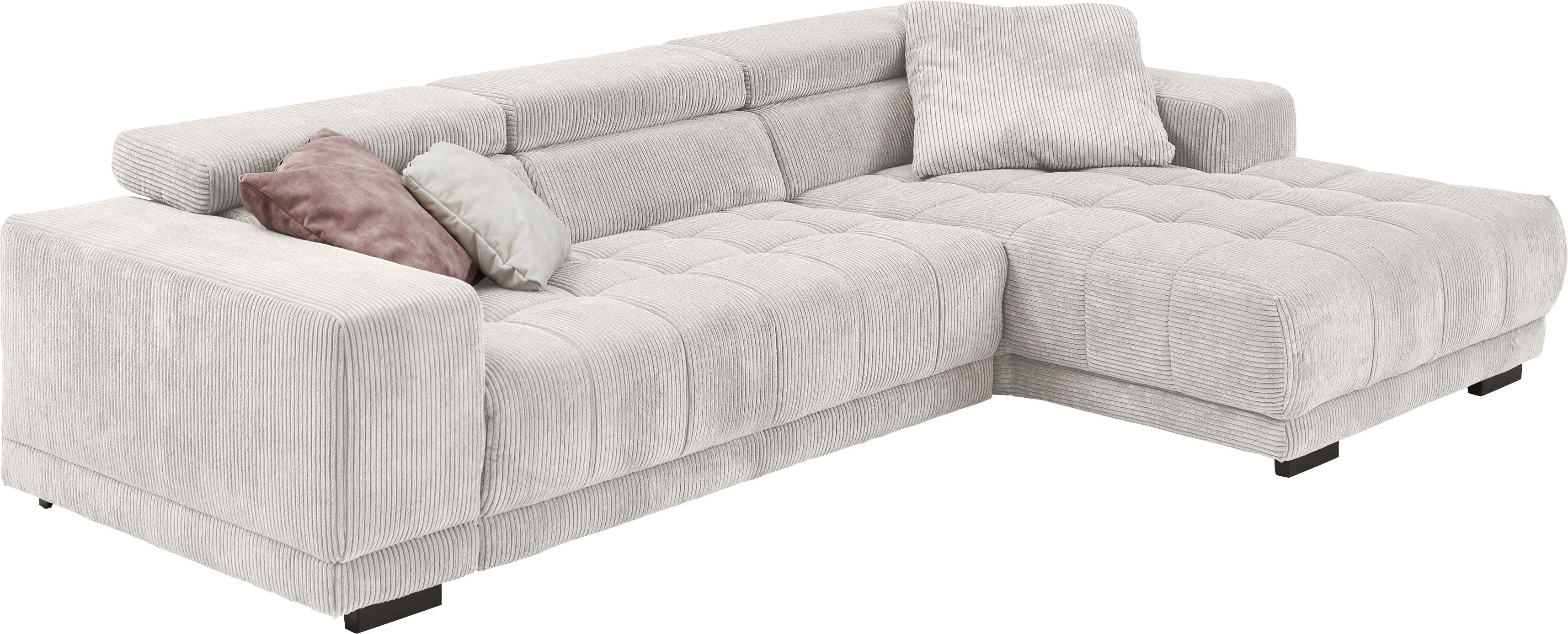 Thumbnail - Die PlanBar Ecksofa "MP-IN15053 L-Form schmaler Schenkel" mit Kopfteilverstellung, wahlweise mit manueller Vorziehbank