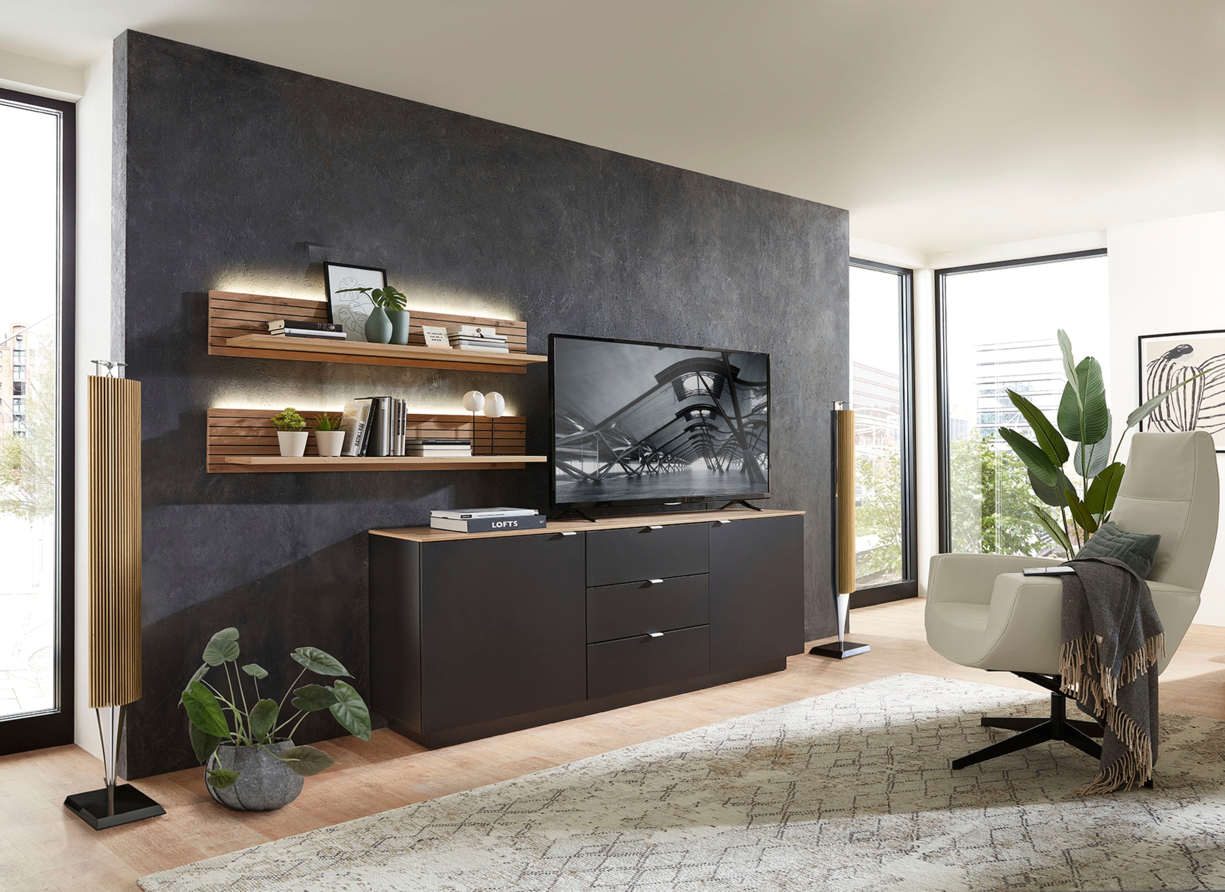 Innostyle Wandboard »Core, Wandbord Maße B/H/T 120x22x23 cm«, (1 St.), Wandbord mit 1 Boden inkl. LED Beleuchtung