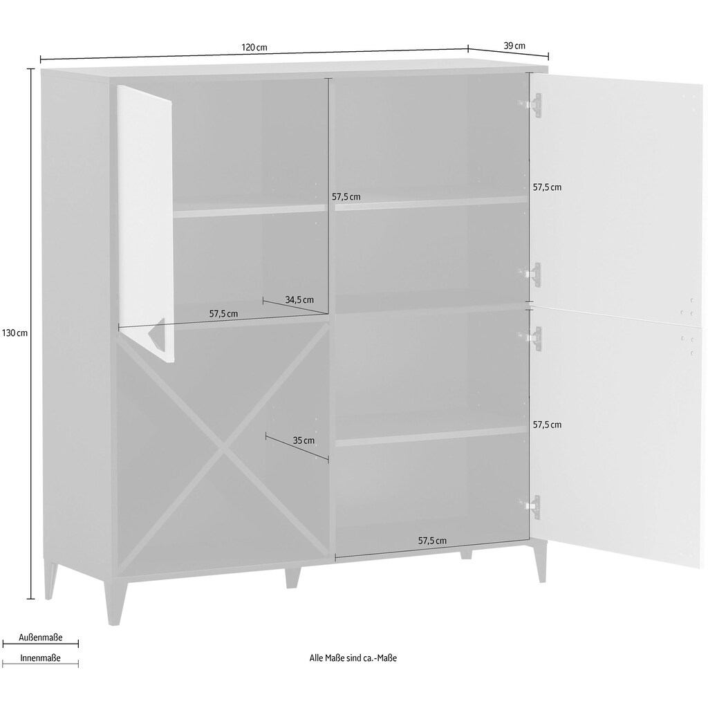 LOOKS by Wolfgang Joop Highboard »Looks Classic«