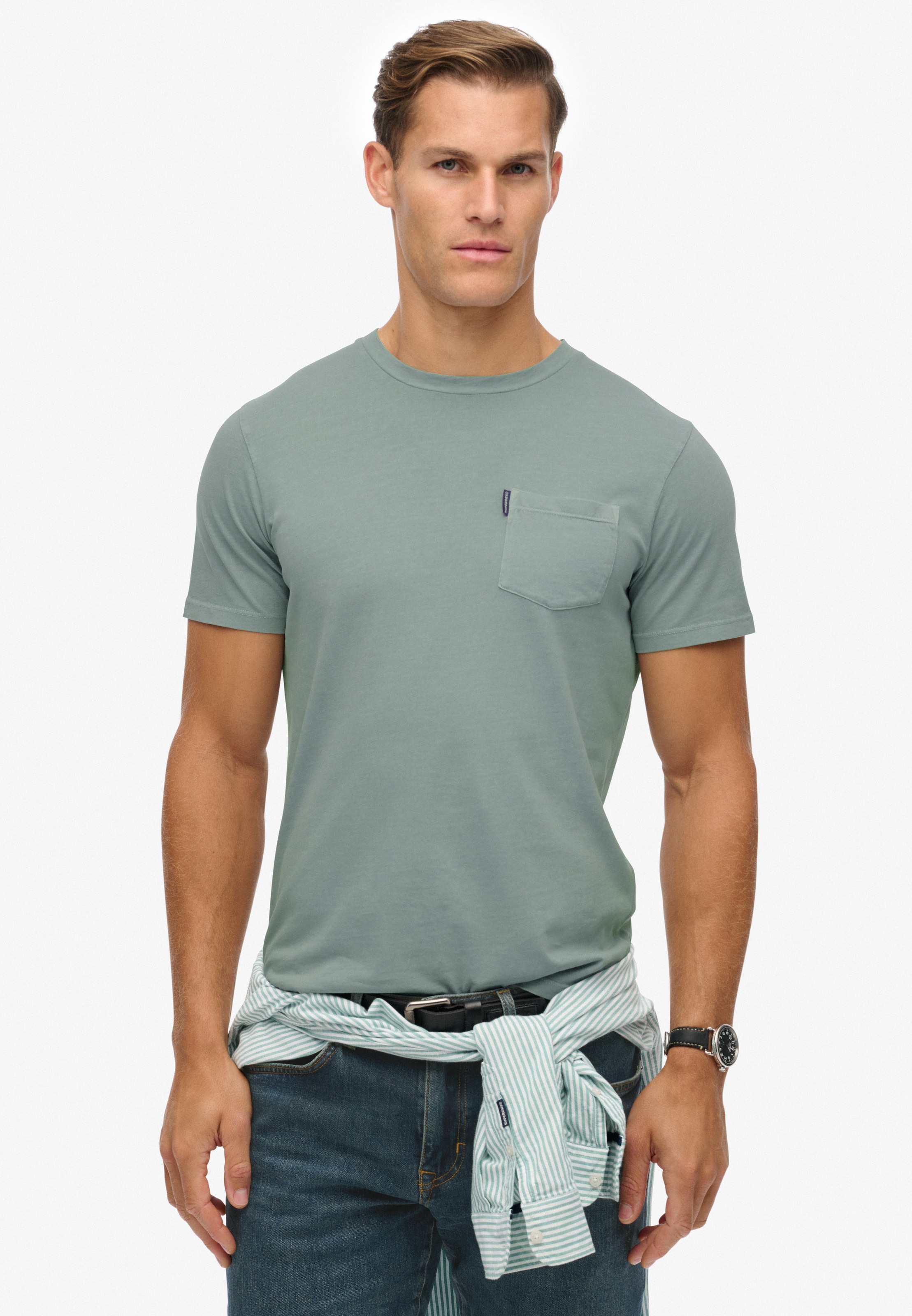 Superdry Rundhalsshirt "CLASSIC ESSENTIAL POCKET TEE" mit stylischer, aufge günstig online kaufen