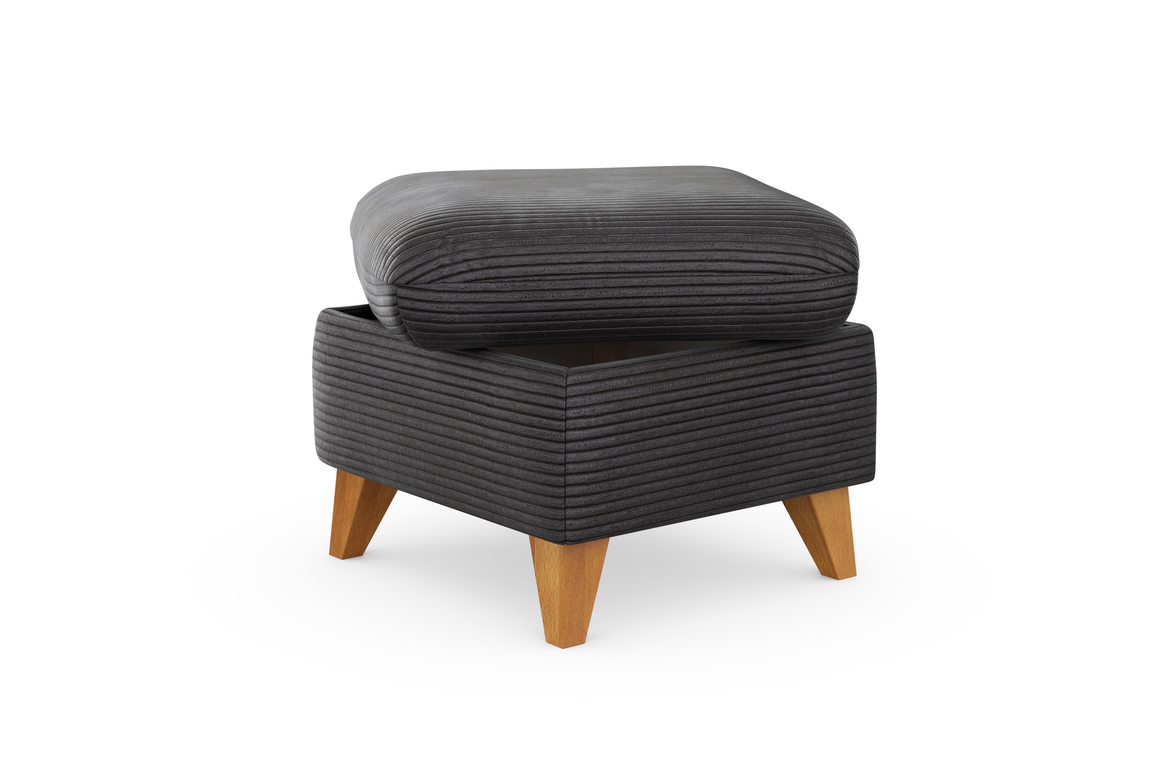 Home affaire Polsterhocker »Trelleborg« mit Cord-Bezug, mit Staufach, inkl. Federkern-Polsterung