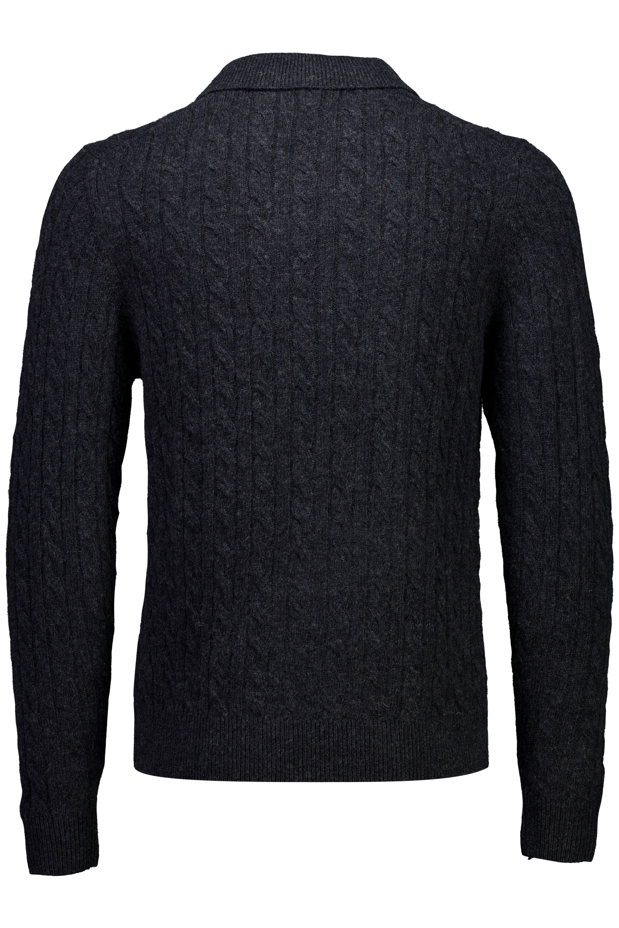 LINDBERGH Strickpullover mit Zopfmuster, Polo-Kragen und Wolle günstig online kaufen