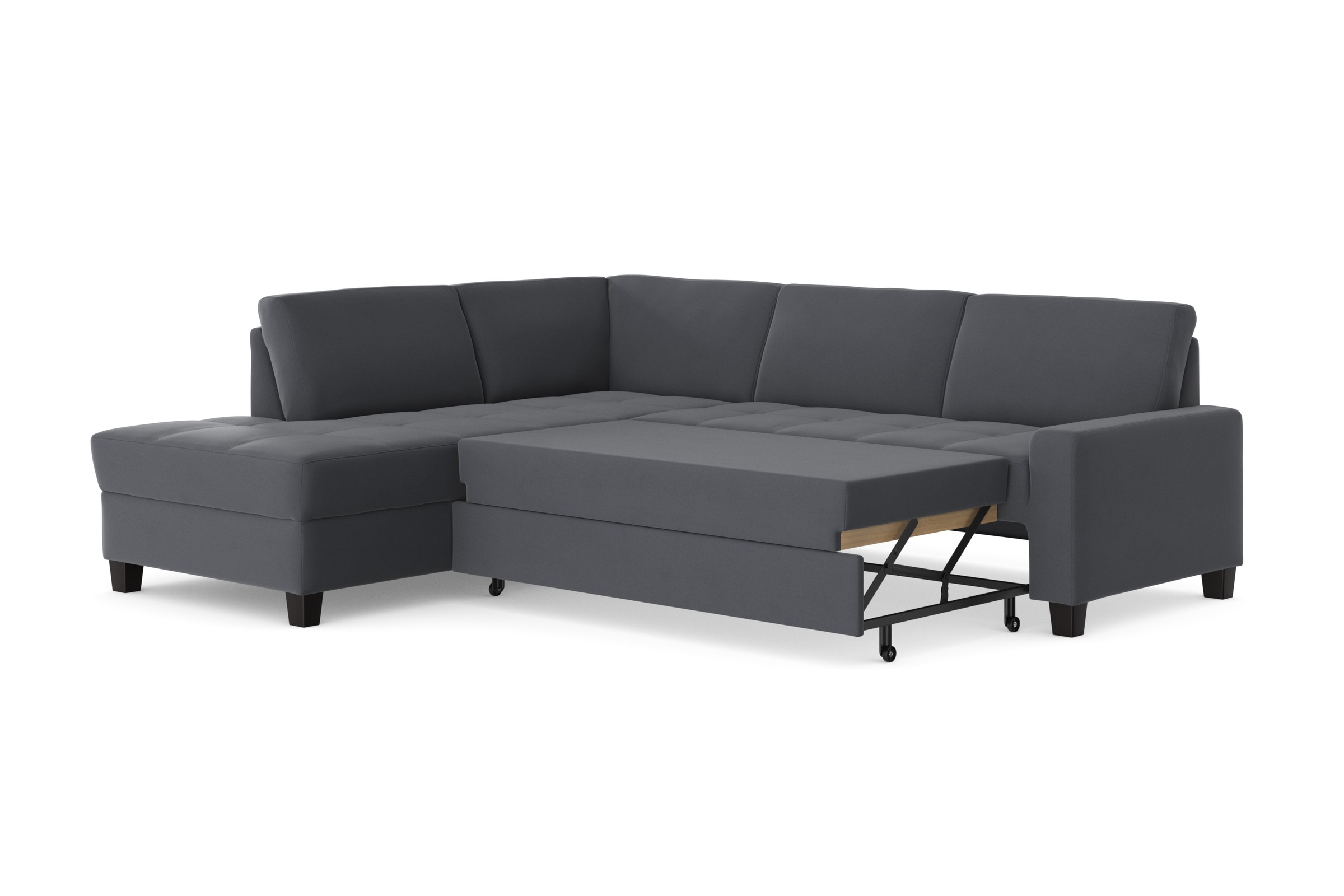 DOMO collection Ecksofa »Florentina zeitlos und elegant, Sitznähte als Designelement, L-Form«, wahlweise mit Bettfunktion, mit Kontrastnaht, Komfortsitzhöhe 47cm