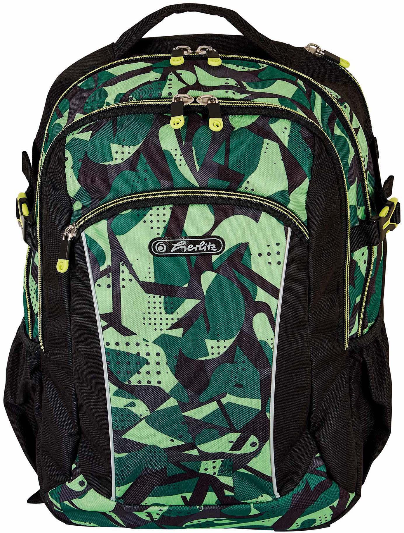 Schulrucksack »Ultimate, Camo«, Floureszierende Flächen-reflektierende Streifen auf...