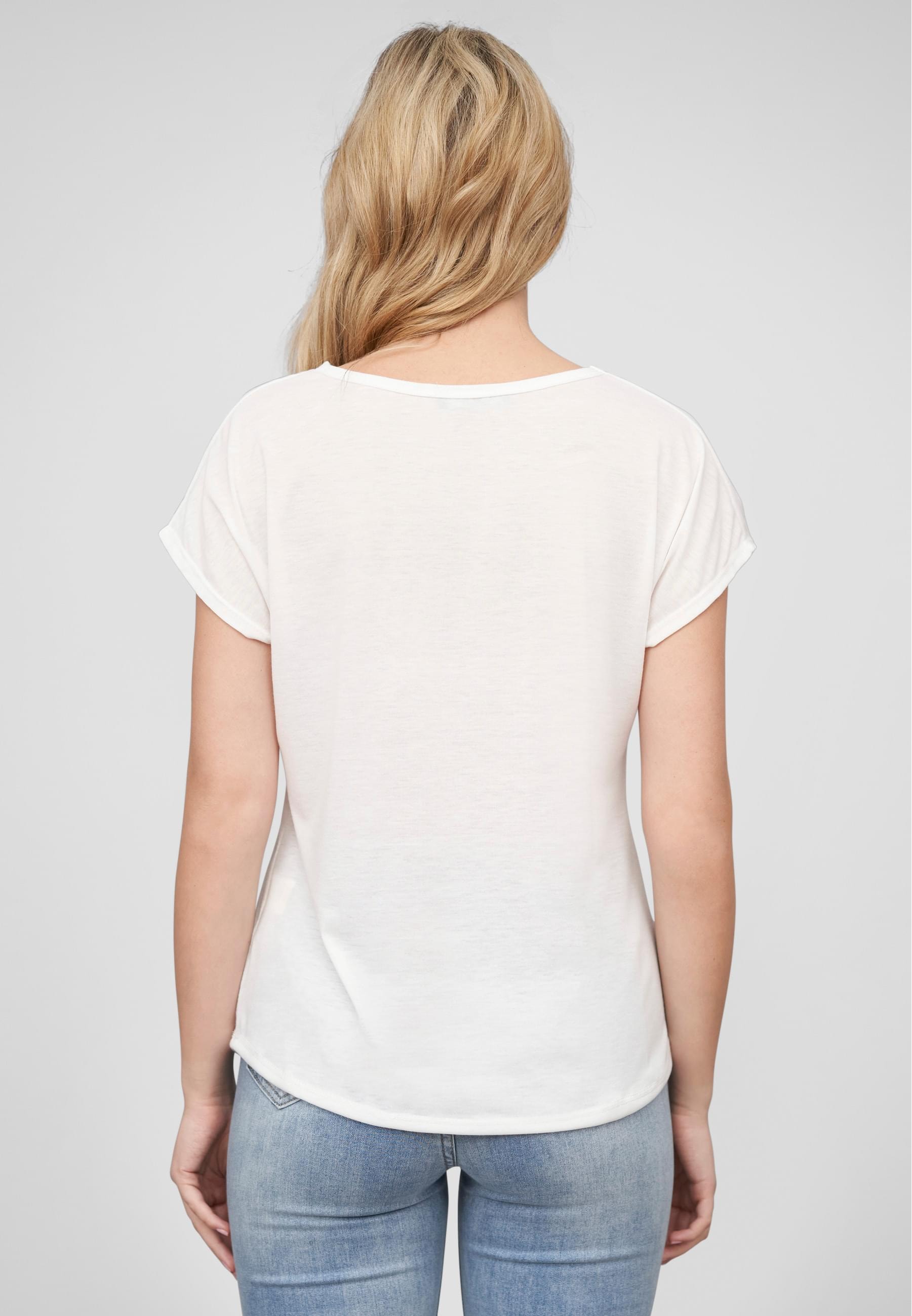 CLOUD 5IVE T-Shirt »CLOUD 5IVE Viskose T-Shirt mit Blumen Print« 1 Stk. tlg.