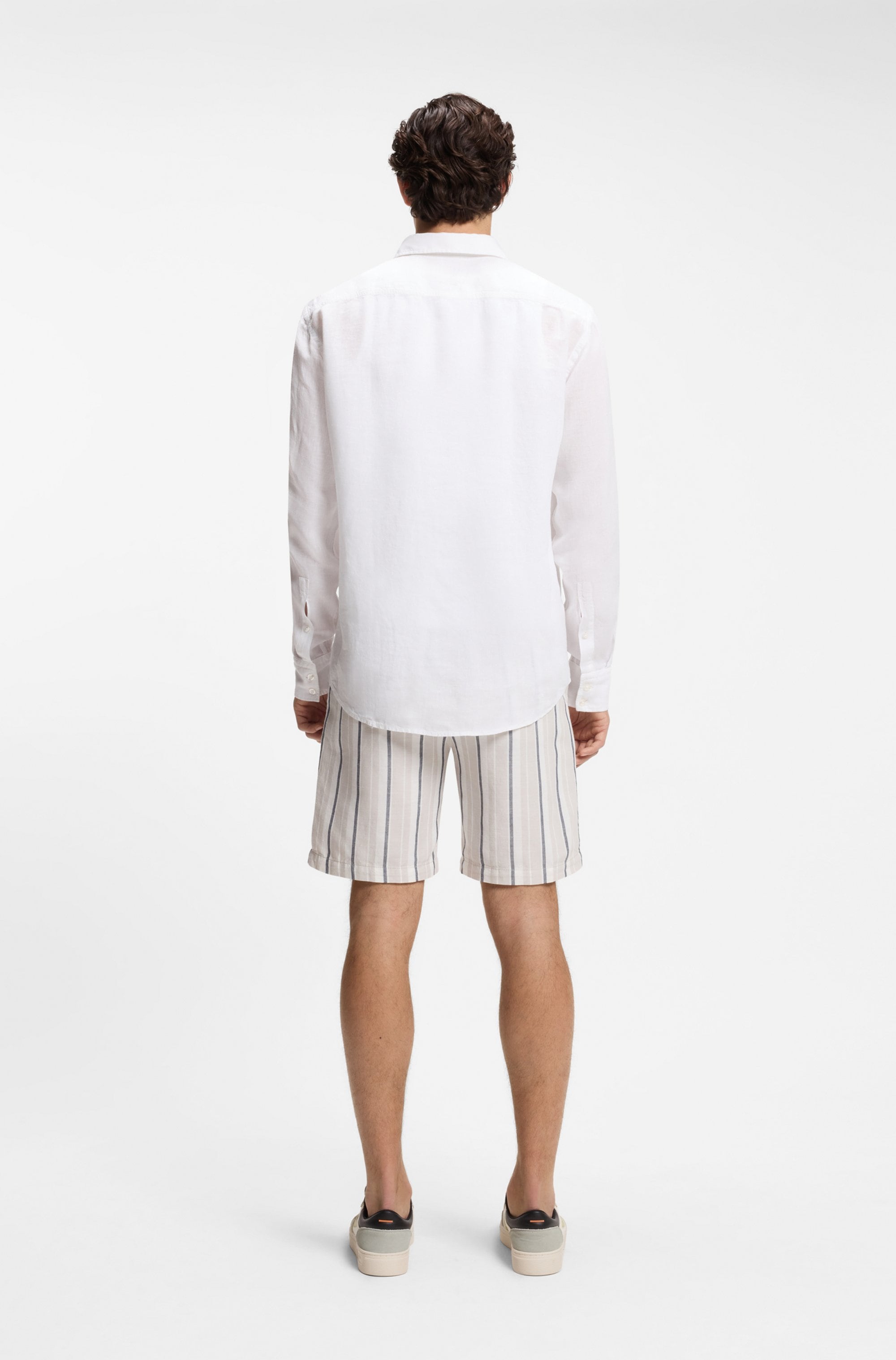 BOSS ORANGE Leinenhemd »Relegant 6 M« Kentkragen, reines Leinen, Regular Fit