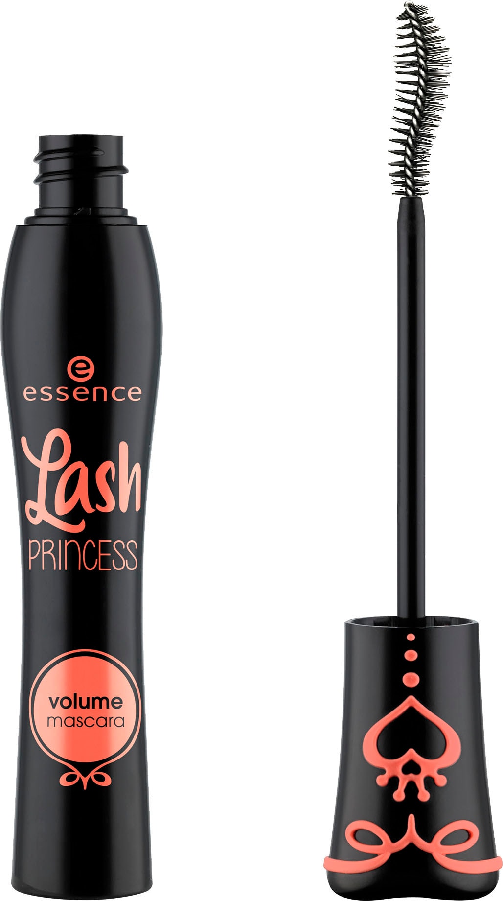 Essence Mascara »Lash PRINCESS volume«, (Set, 3 tlg.), mit speziell geformter Kobra-Bürste