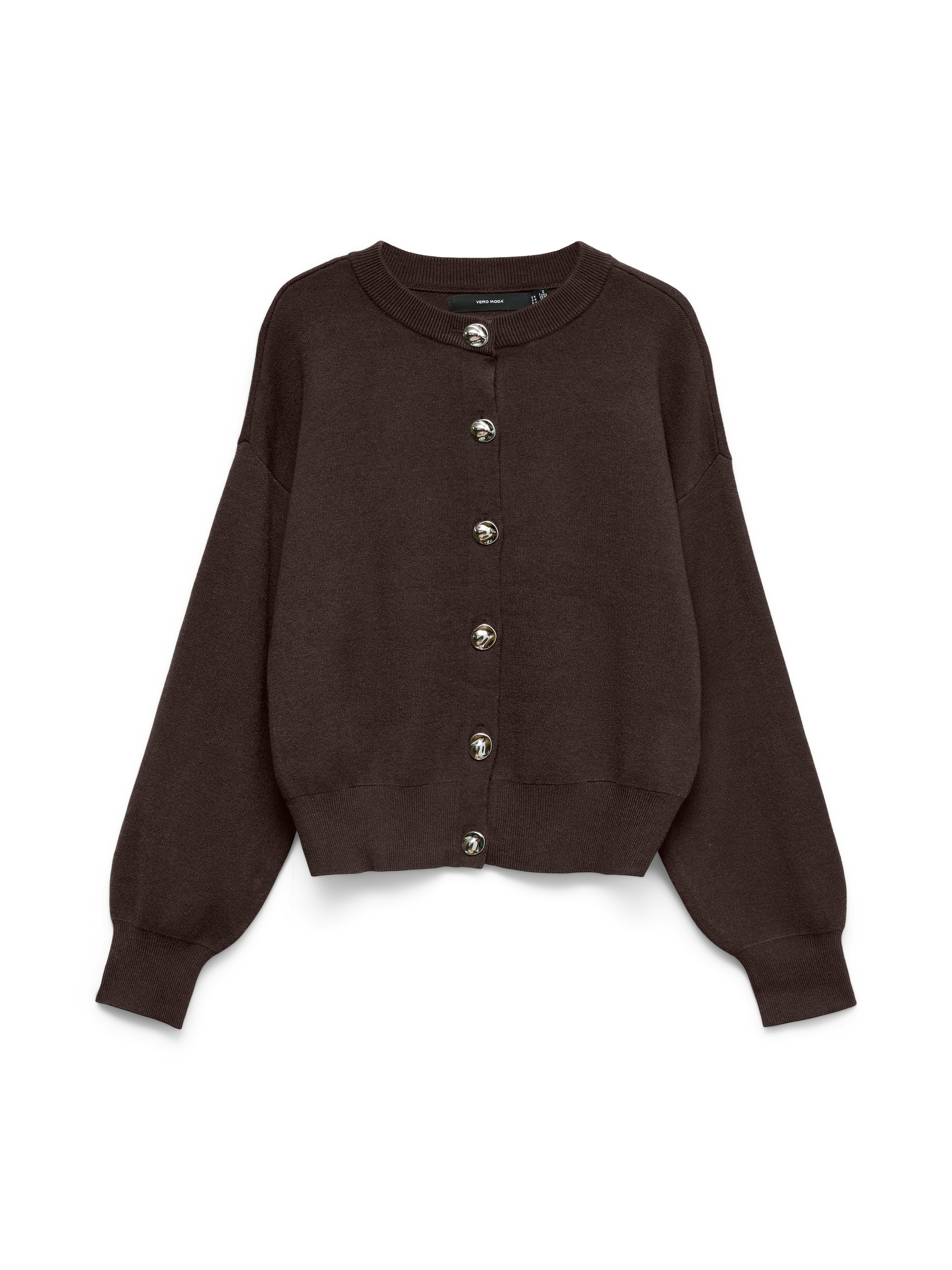 Vero Moda Strickjacke "VMNOELLA LS O-NECK CARDIGAN BOO" Materialmix