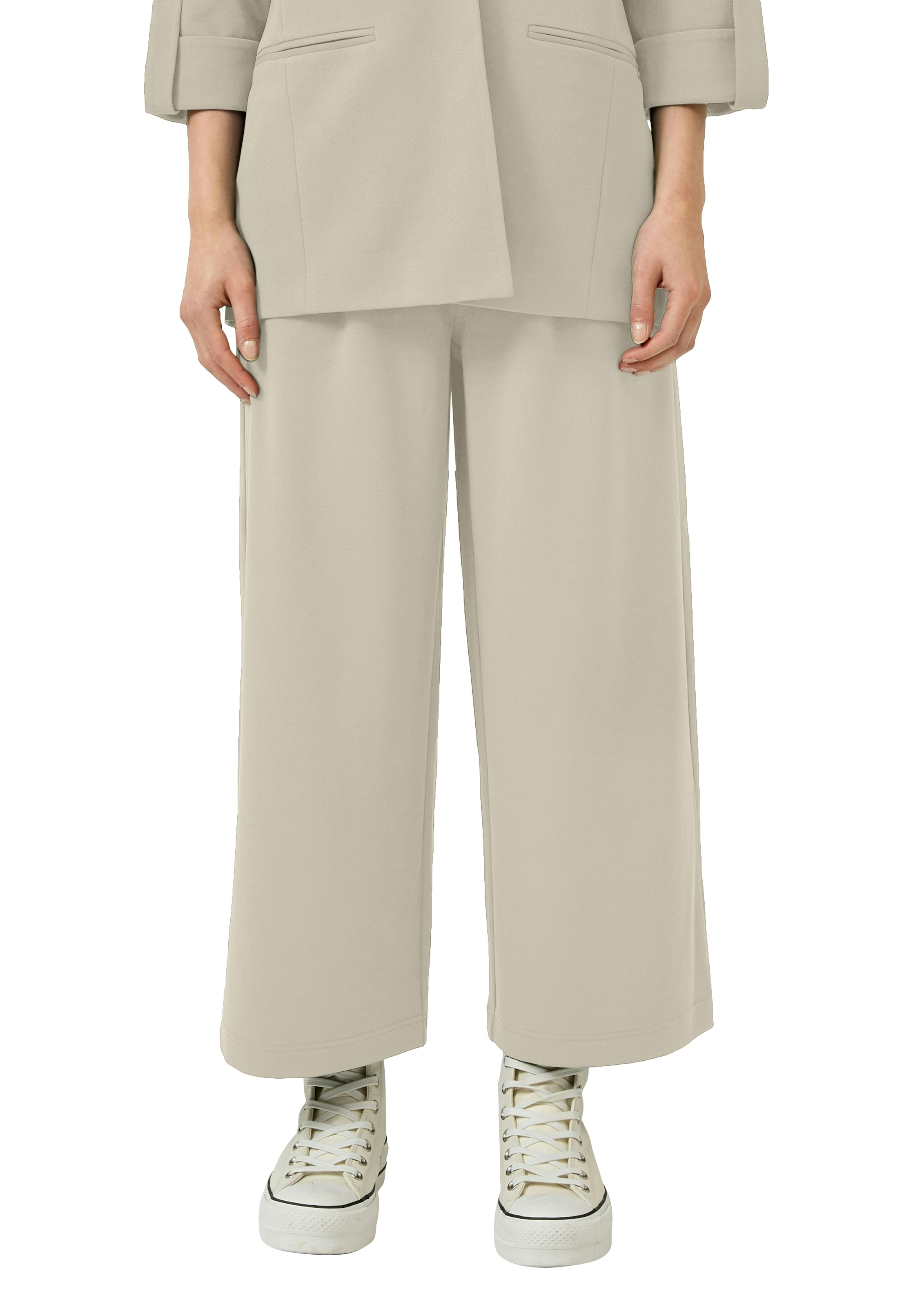 QS Culotte Sommerhose mit Knopf-Design am Gummibund