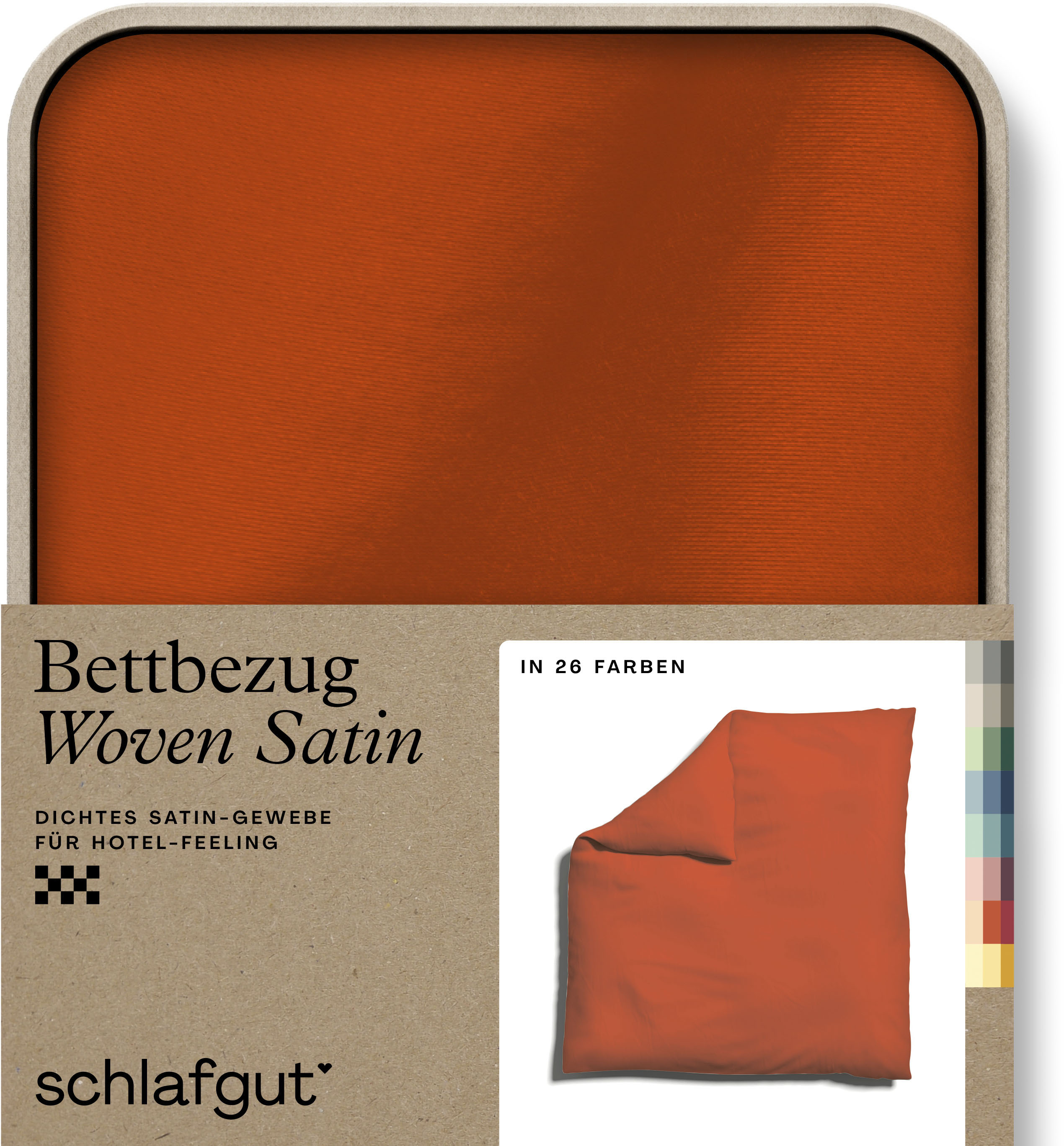 Schlafgut Bettbezug "Premium Woven Satin, 100% Baumwolle, Fadendichte 300TC" besonders dicht gewebt, Mix & Match: passender Kissenbezug erhältlich