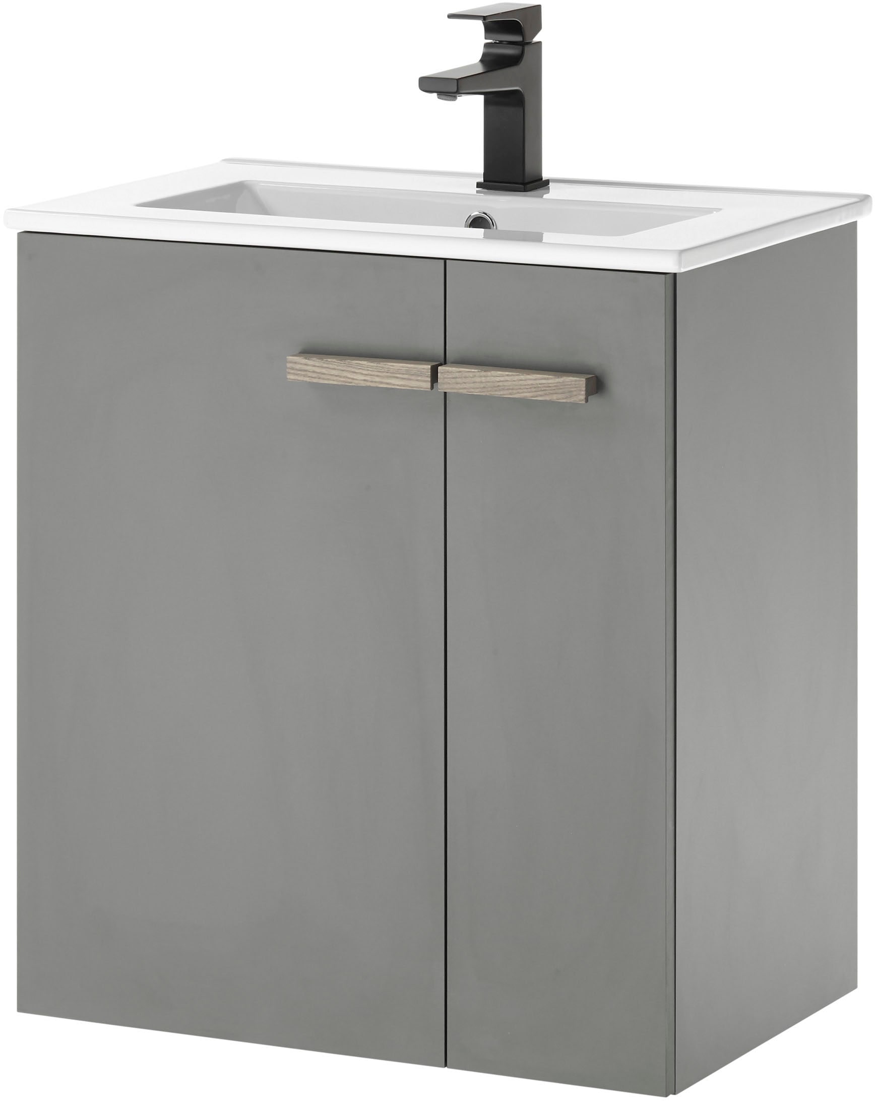 Places of Style Waschtisch "SOLiD, Unterschrank inkl. Waschbecken, Badschra günstig online kaufen