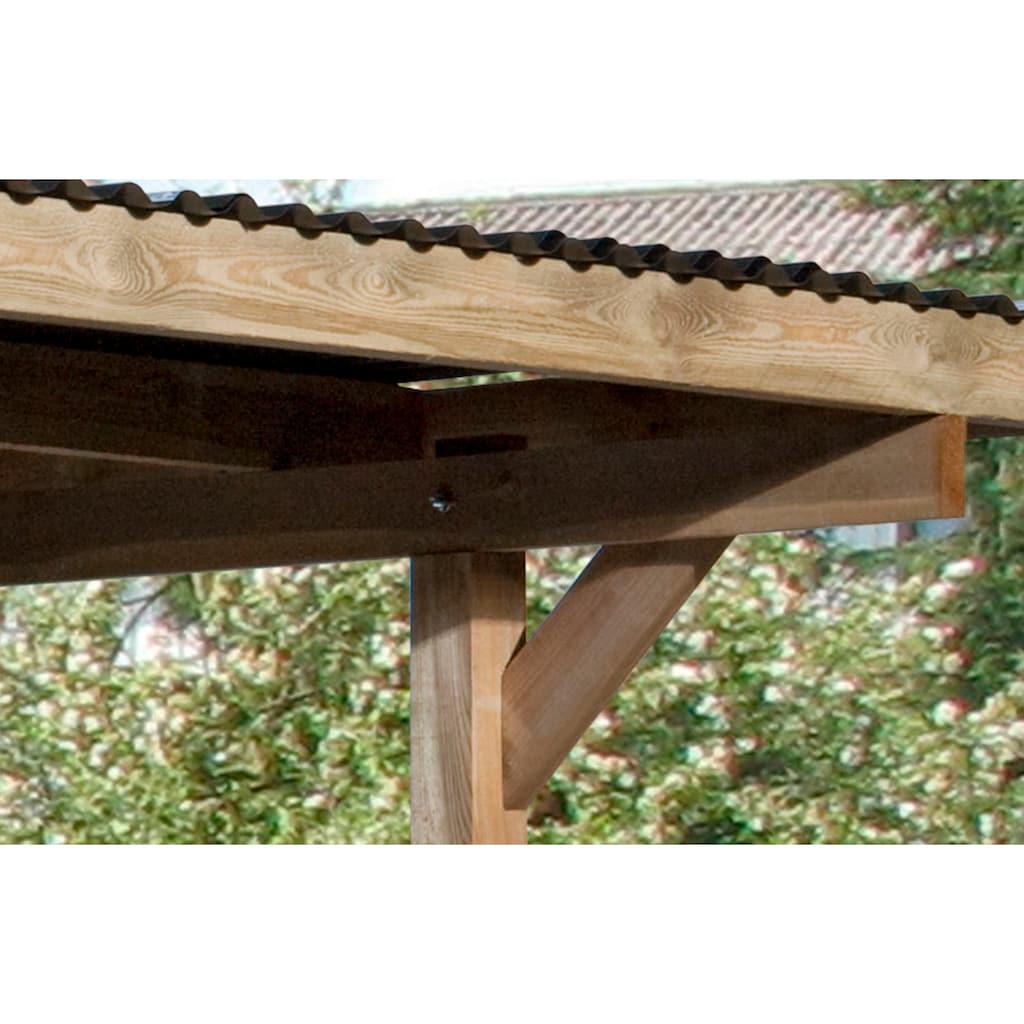 weka Einzelcarport »606 Gr.1«, Holz, 250 cm, braun