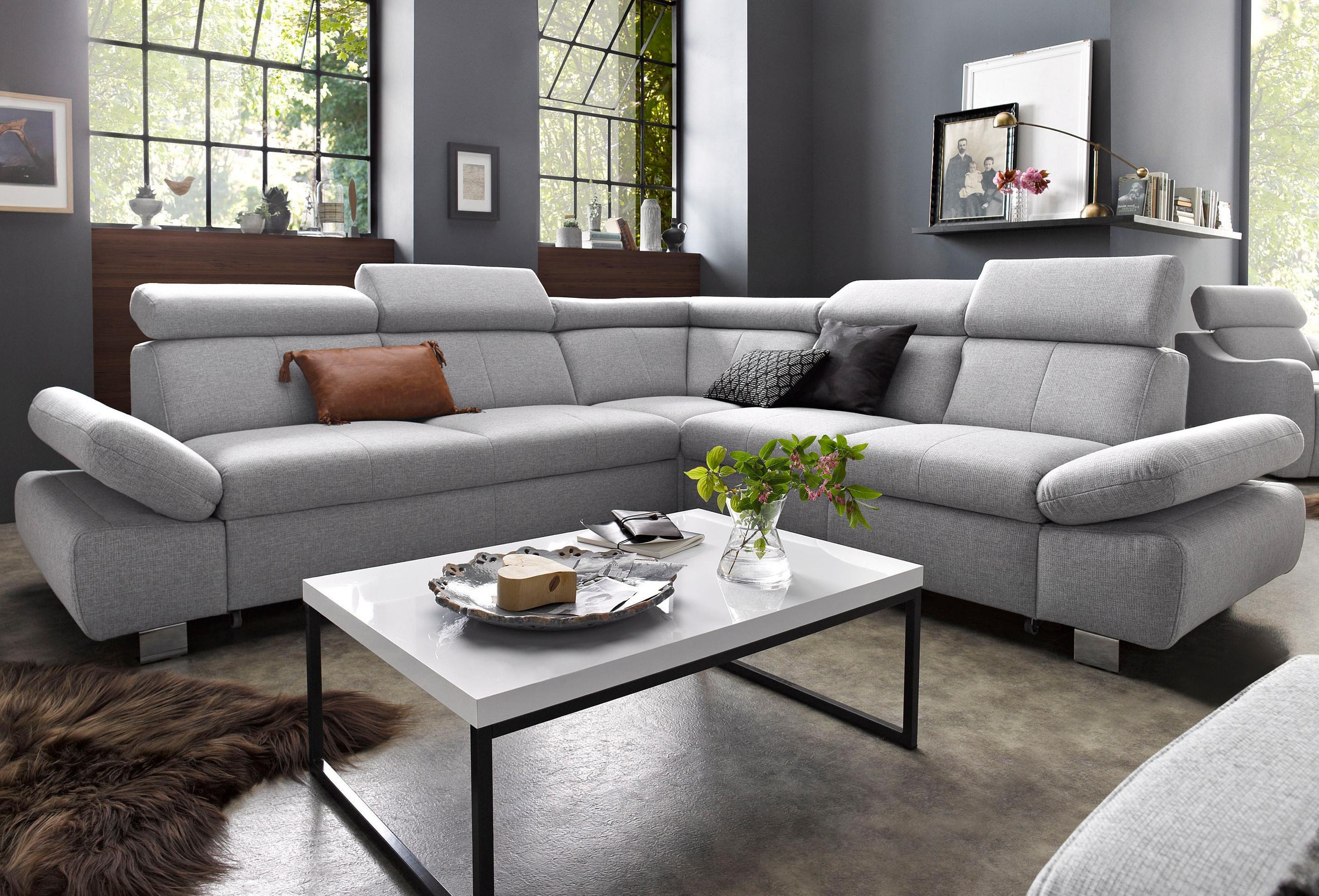 exxpo - sofa fashion Ecksofa "Happy, bequem, tolle Detailverarbeitung, zeit günstig online kaufen