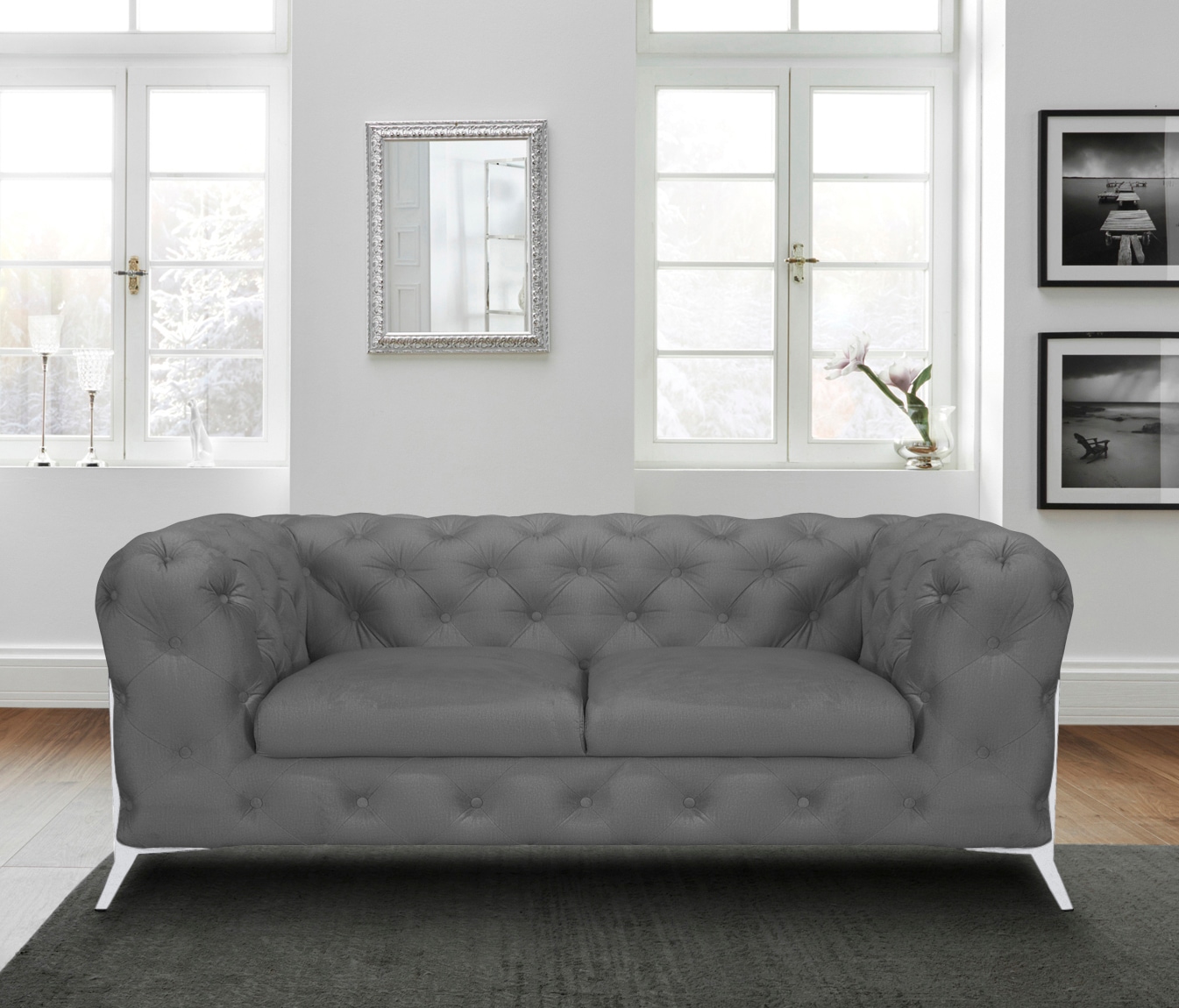 Leonique Chesterfield-Sofa "Amaury", aufwändige Knopfheftung, moderne Chest günstig online kaufen