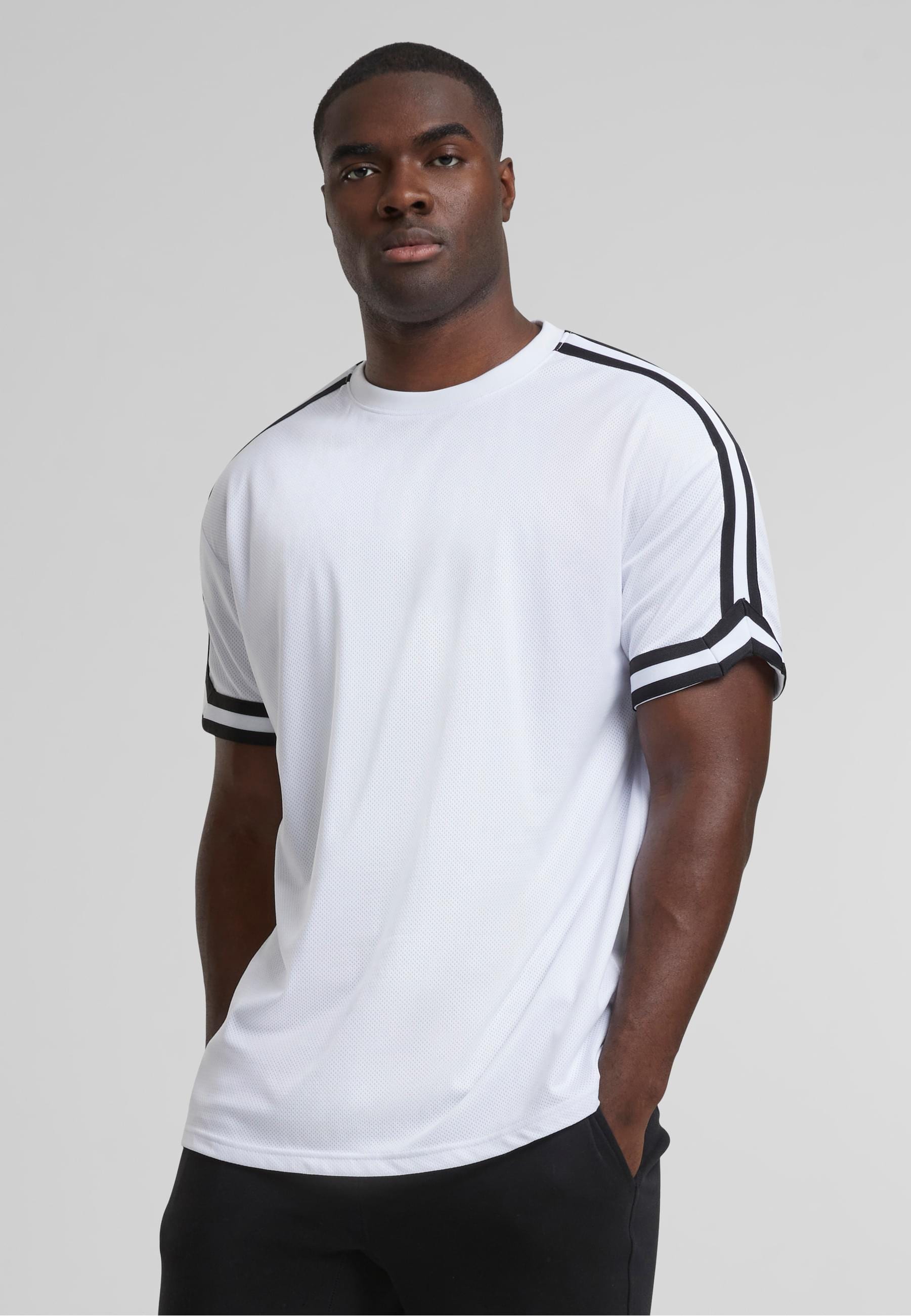URBAN CLASSICS T-Shirt »Urban Classics Herren Oversized Stripes Mesh Tee«, (1 tlg.)