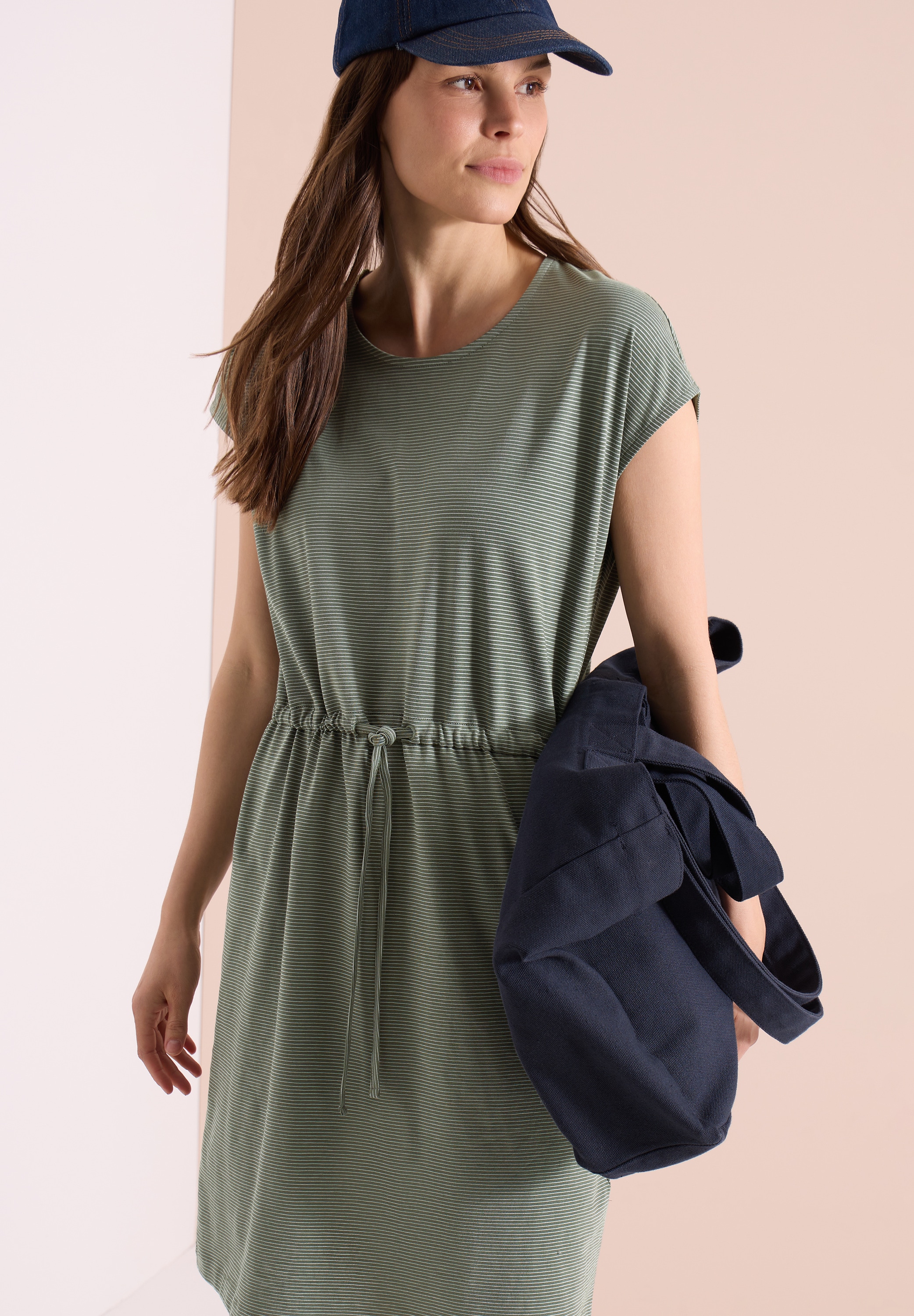 Cecil Jerseykleid Ohne Taschen mit Rundhalsausschnitt