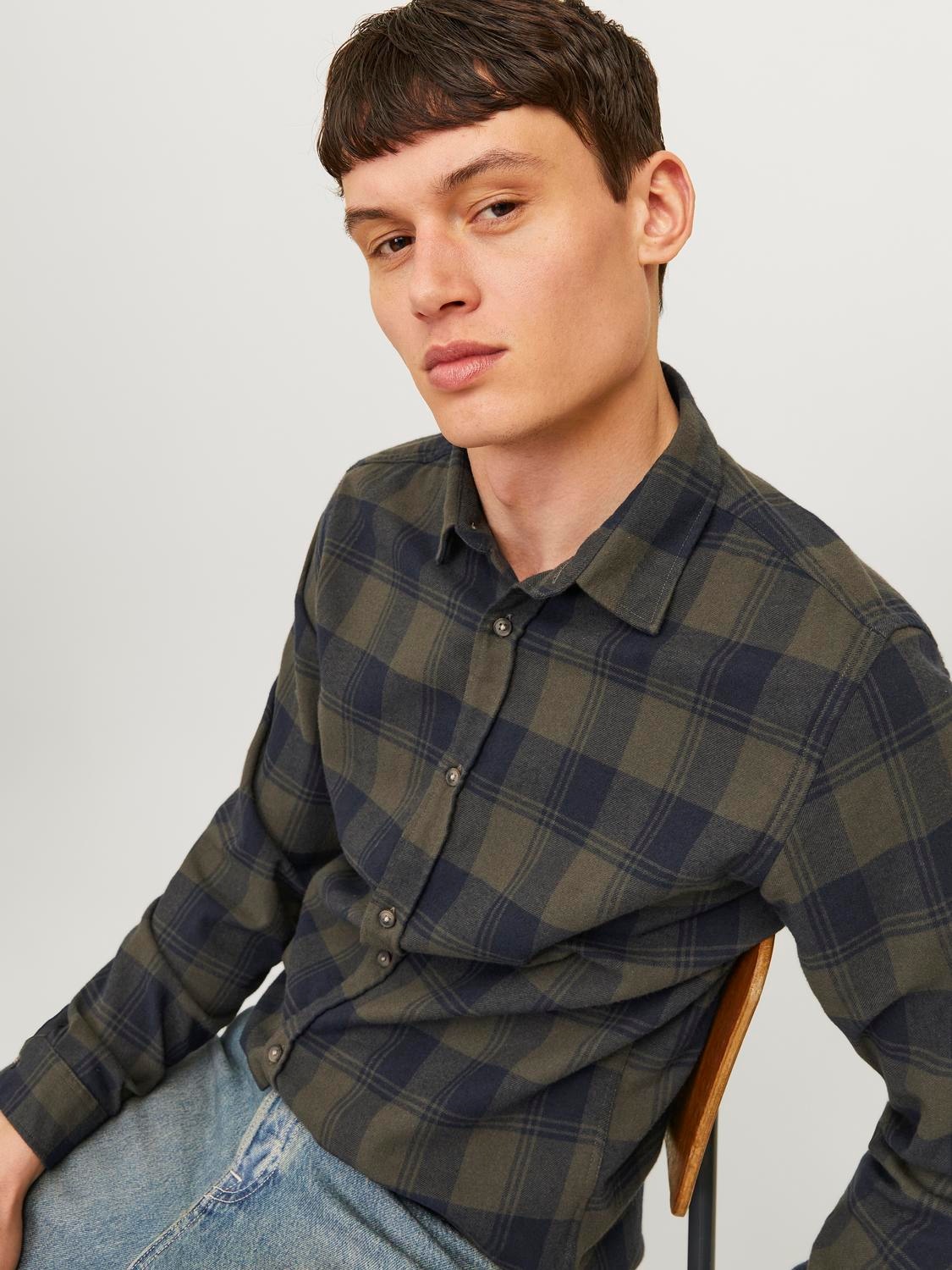 Jack & Jones Langarmhemd "JJJOSHUA FALL BUFFALO SHIRT LS" günstig online kaufen