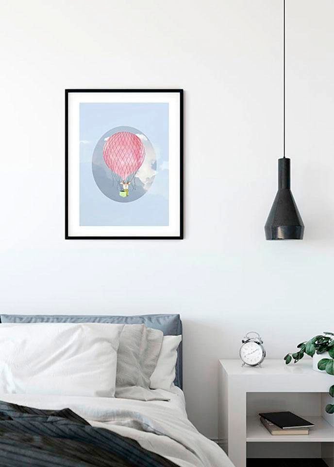 Komar Bild »Happy Balloon Blue«, Figuren, (1 St.), Wandbild zur Dekoration - ohne Rahmen