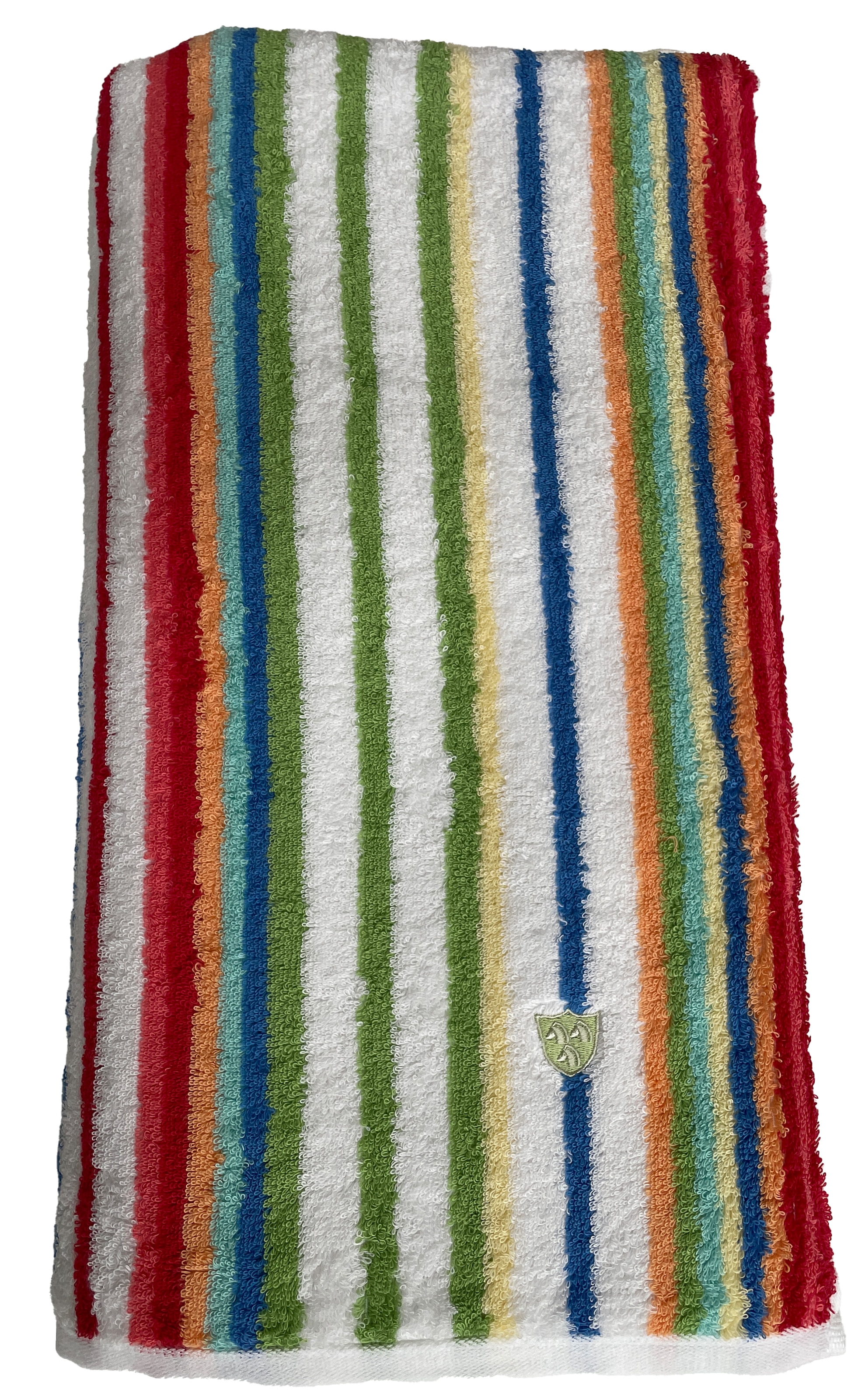 ROSS Saunatuch »Multicolor«, (Packung, 1 St.), mit Streifen und gesticktem ROSS-Emblem