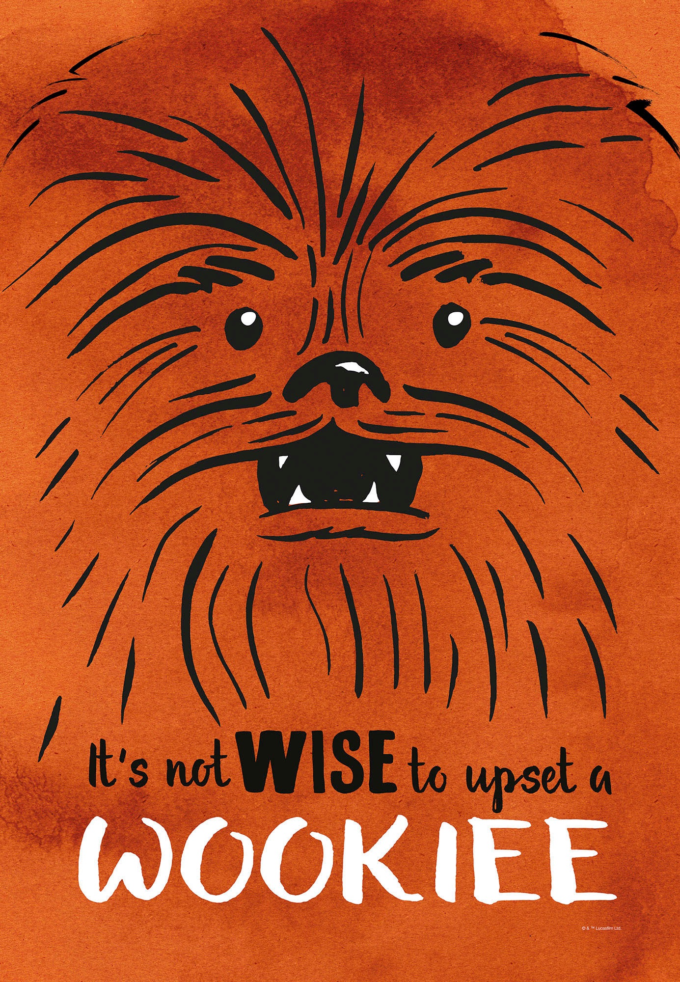 Komar Leinwandbild »Star Wars Don´t Upset Wookiee - Größe 40 x 60 cm«, Disney, (1 St., 40 x 60 cm (Breite x Höhe), Keilrahmenbild mit Echtholzrahmen, Kinderzimmer