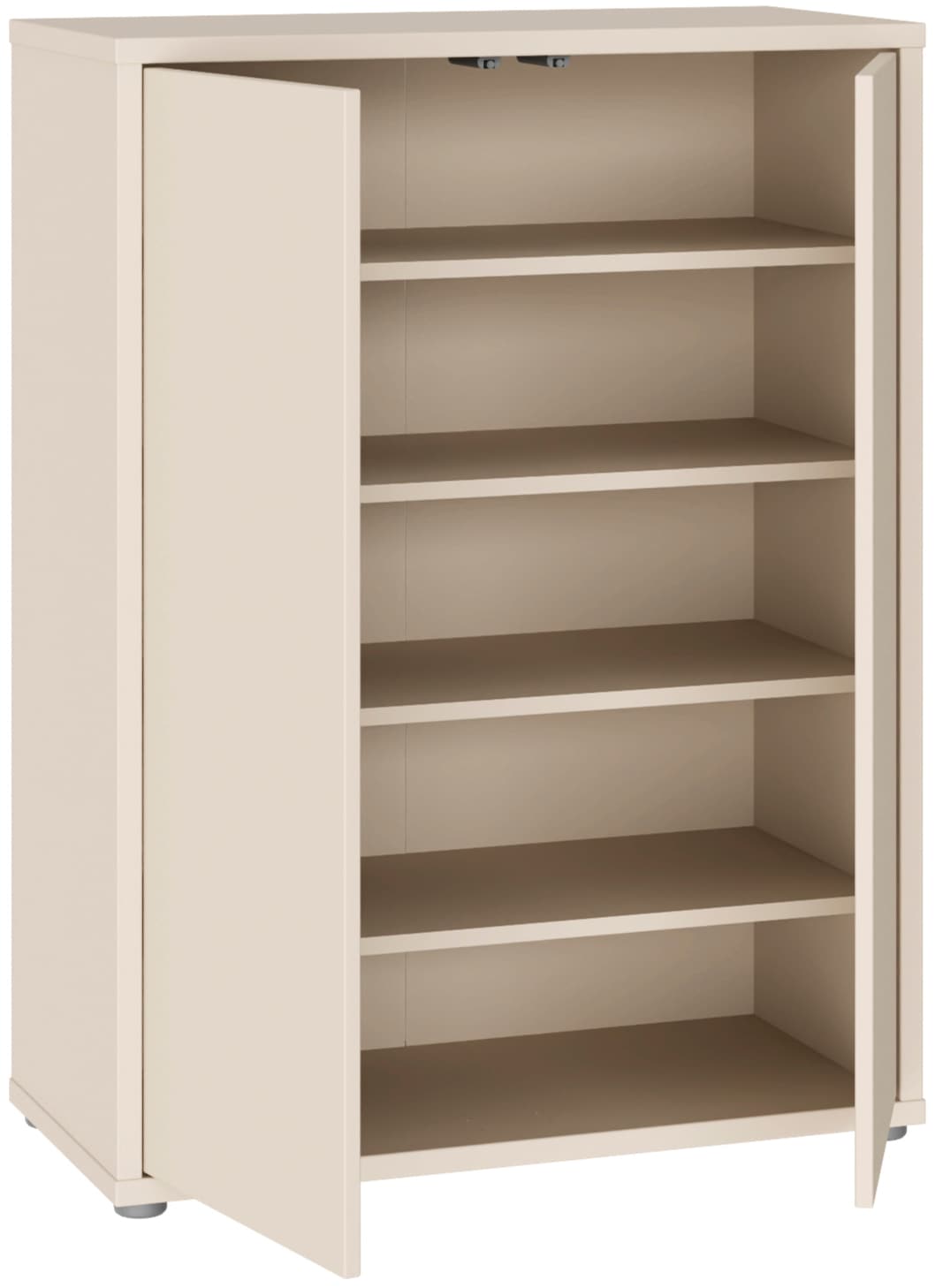 FORTE Schuhschrank »Alice Springs«, (B/H/T 74,5/99,1/34,9 cm), Stauraumschrank, Mehrzweckschrank, grifflose Front, Push to open