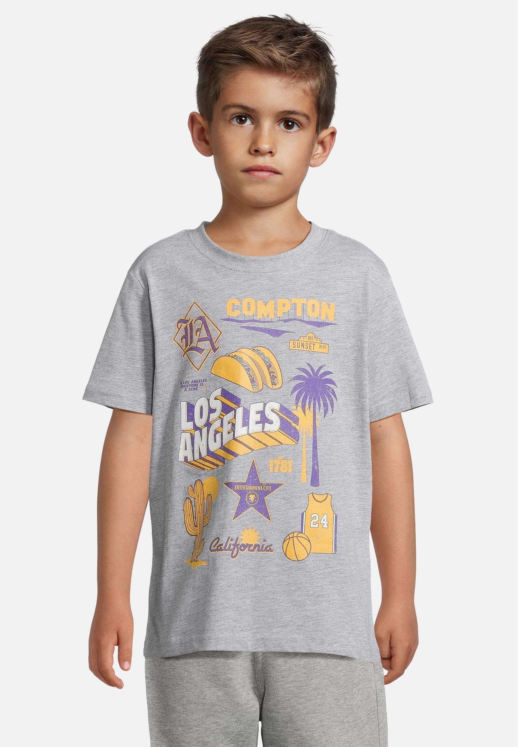 URBAN CLASSICS T-Shirt »Urban Classics T-Shirt 2 Pack - kurzarm - Los Angeles Compton«, (1 tlg.)