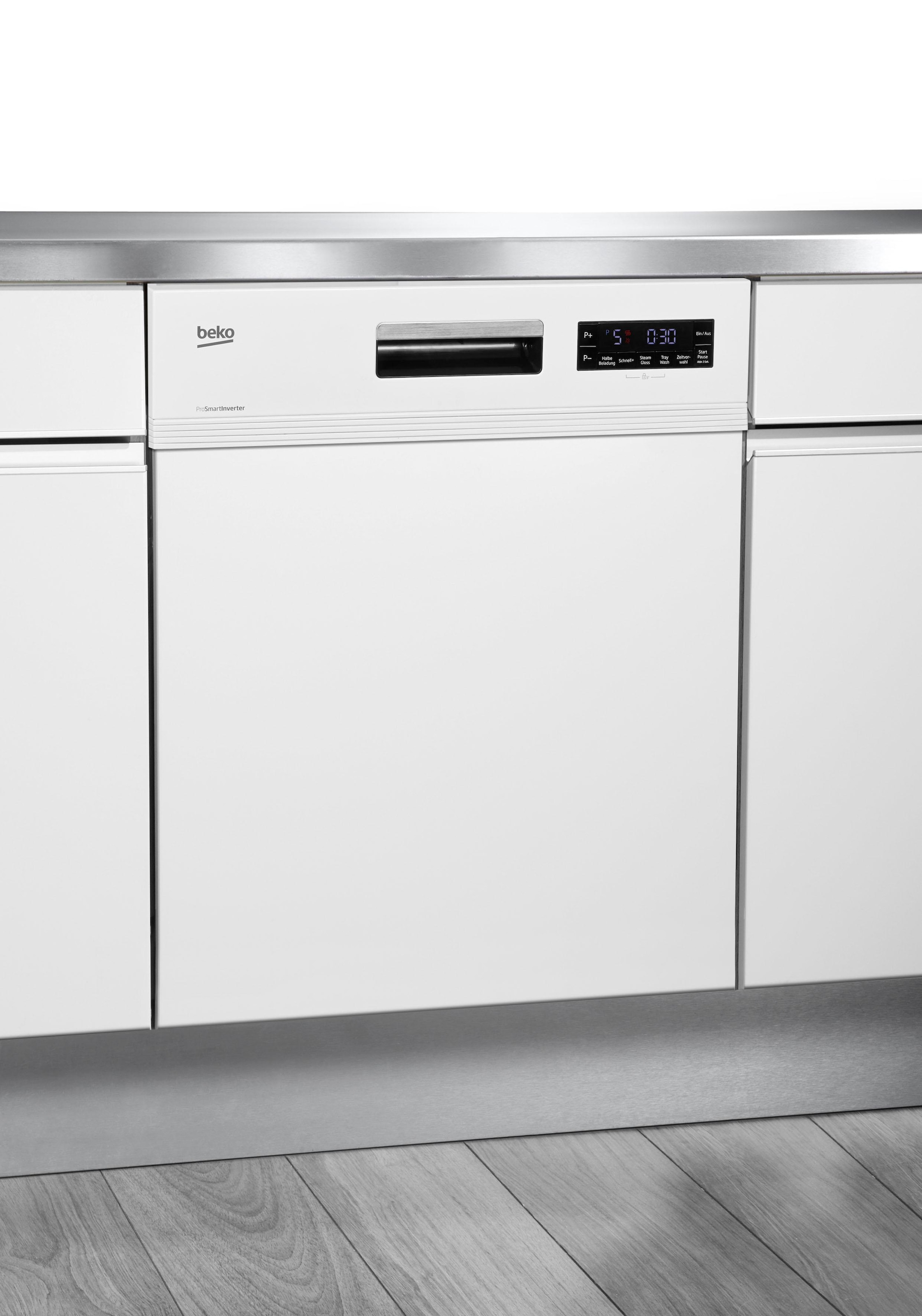 BEKO teilintegrierbarer Geschirrspüler »DSN6634W2«, DSN6634W2, 14 Maßgedecke, mit Startzeitvorwahl