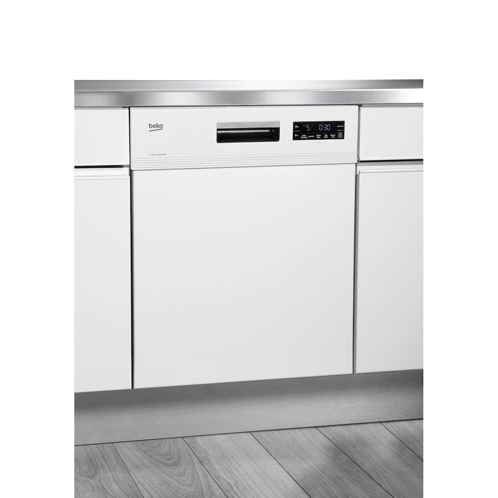 BEKO teilintegrierbarer Geschirrspüler »DSN6634W2«, DSN6634W2, 14 Maßgedecke