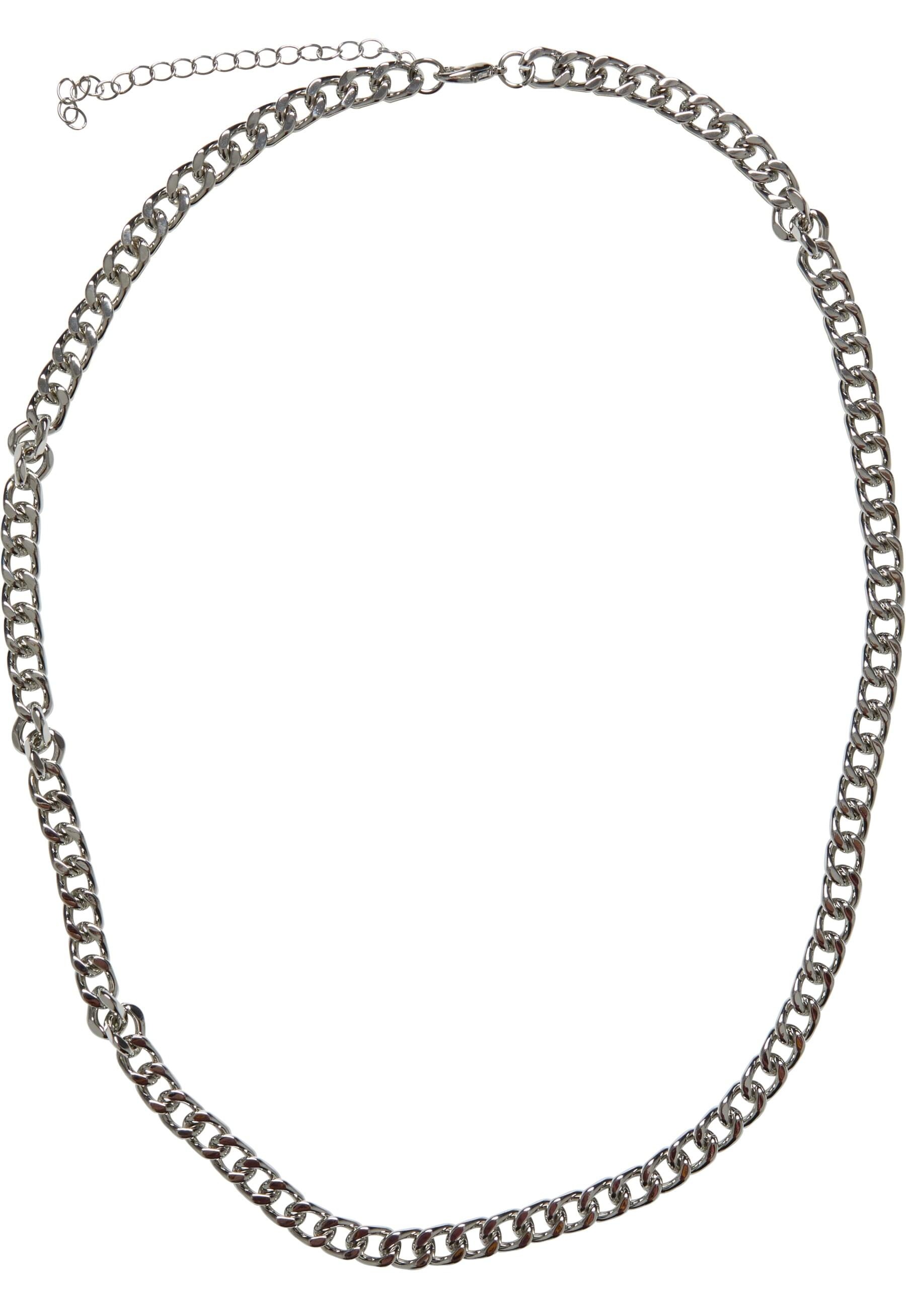 URBAN CLASSICS Damen Edelstahlkette "Urban Classics Unisex Long Basic Chain Necklace", onesize, Eisensilber, Eisen, Halsketten