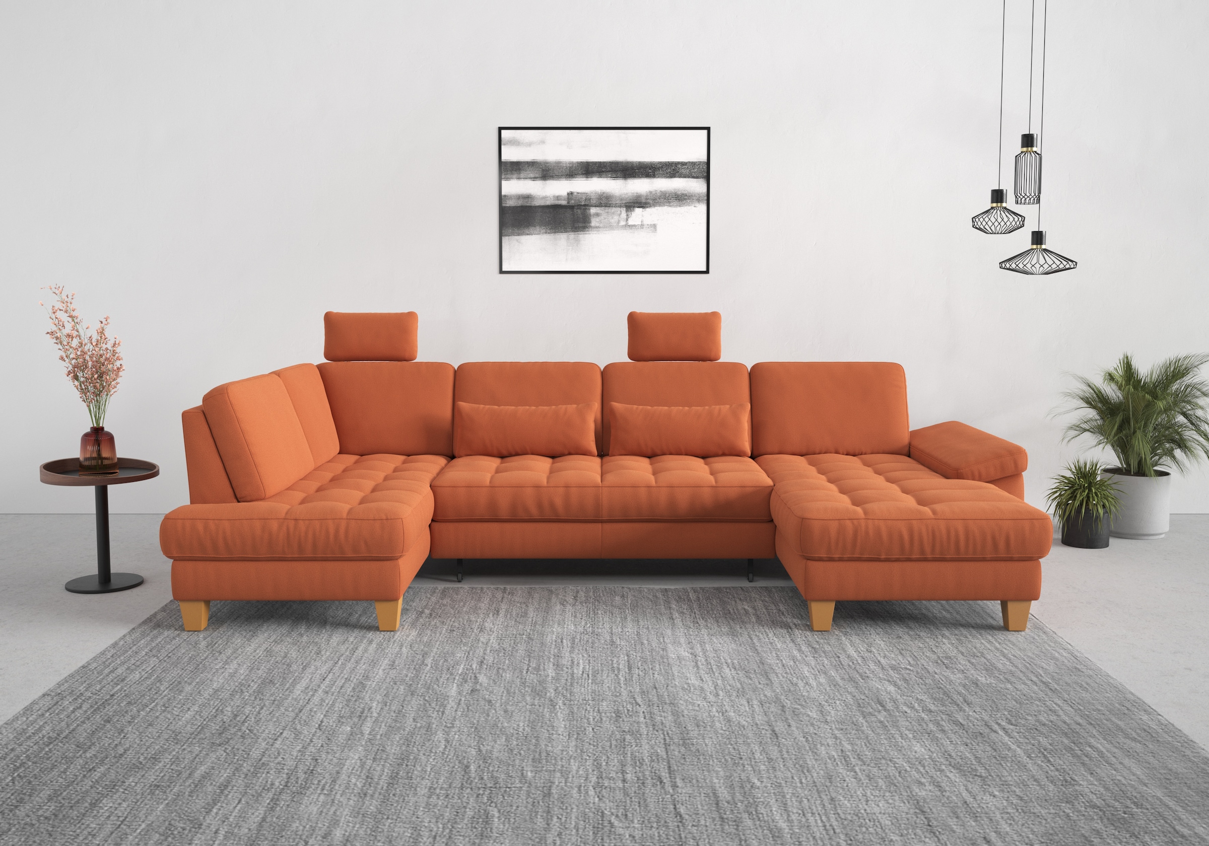 sit&more Wohnlandschaft "Westham U-Form" wahlweise mit Bettfunktion, Bettka günstig online kaufen