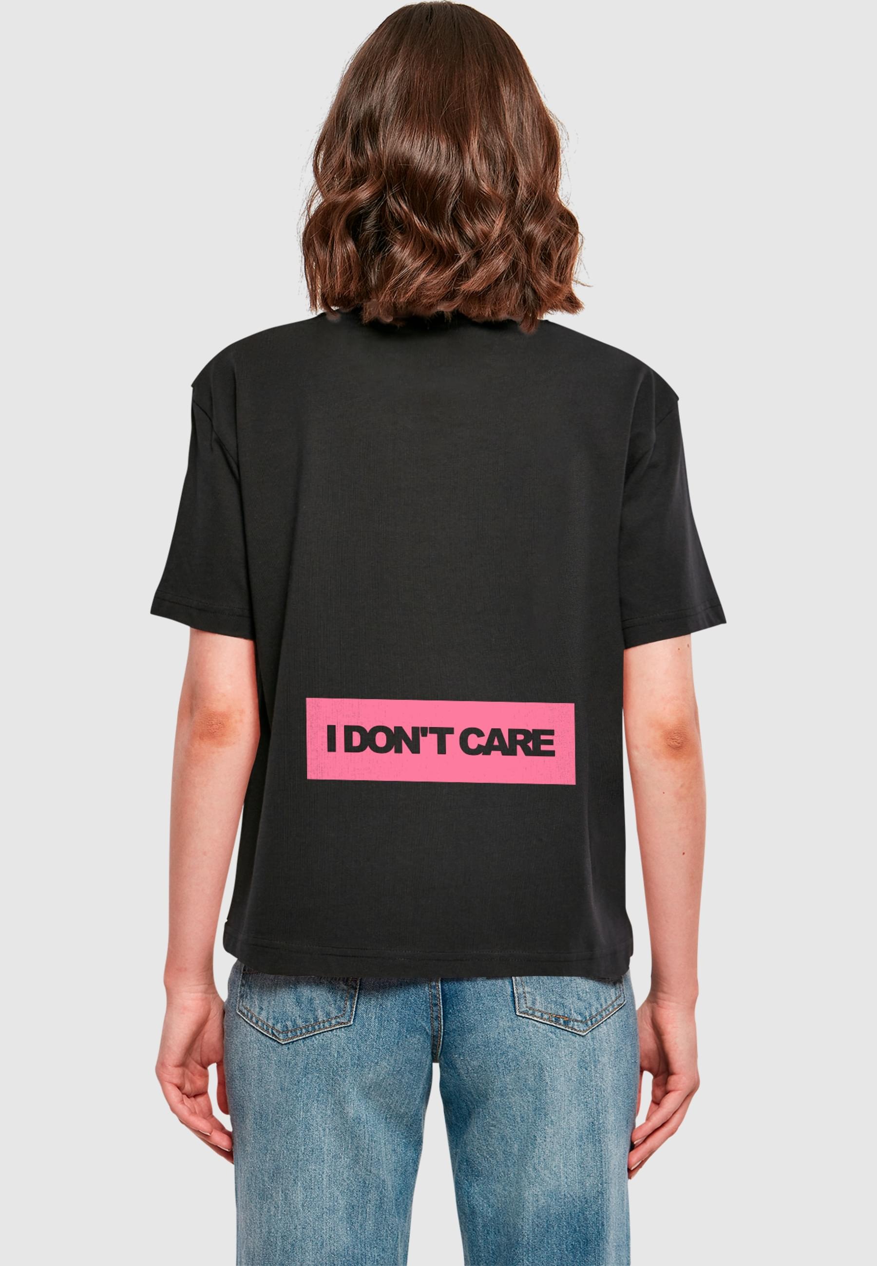 Miss Tee T-Shirt »Miss Tee Damen I Don't Care Tee«, (1 tlg.)