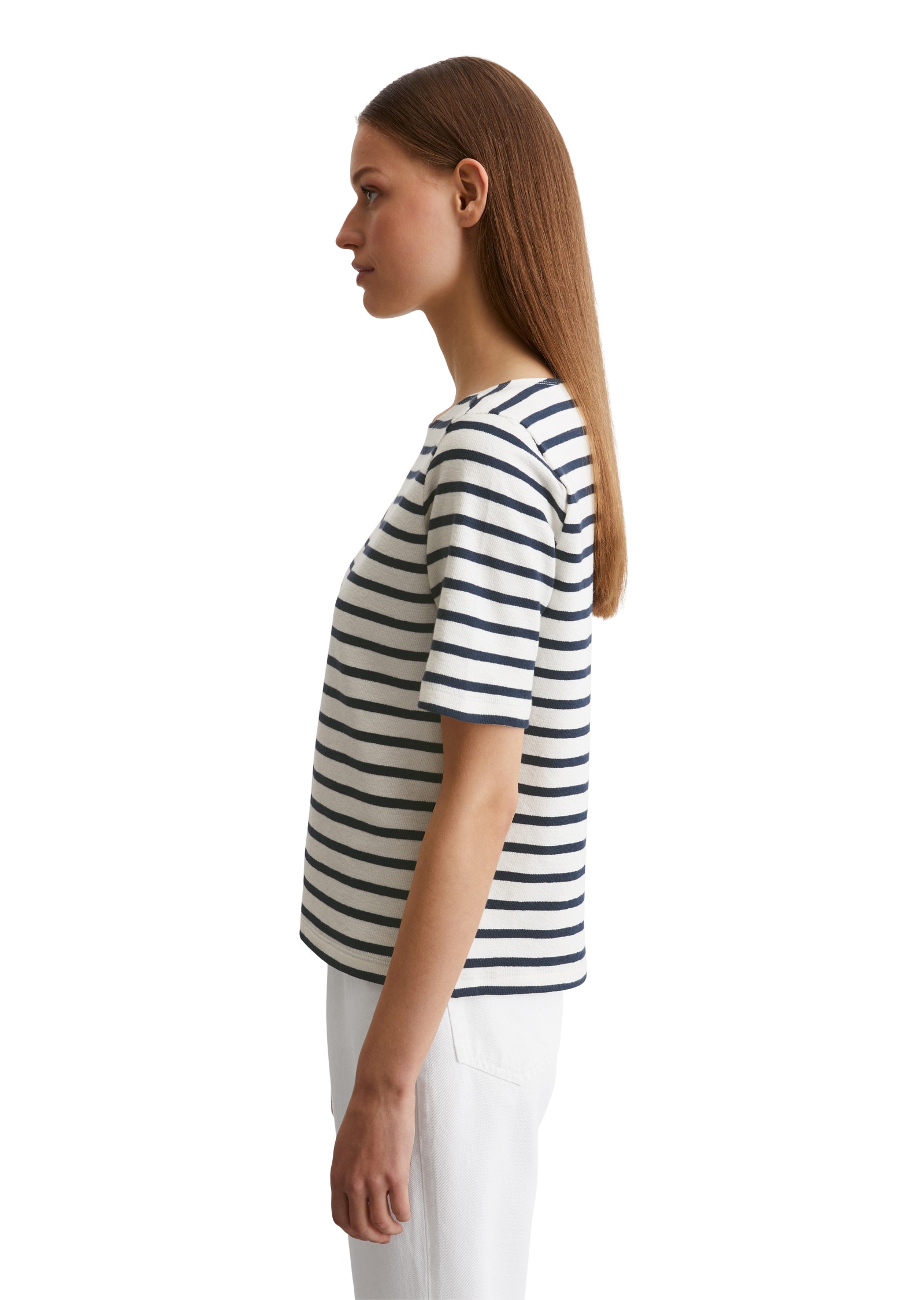 Marc O'Polo T-Shirt »mit garngefärbtem Streifenmuster«
