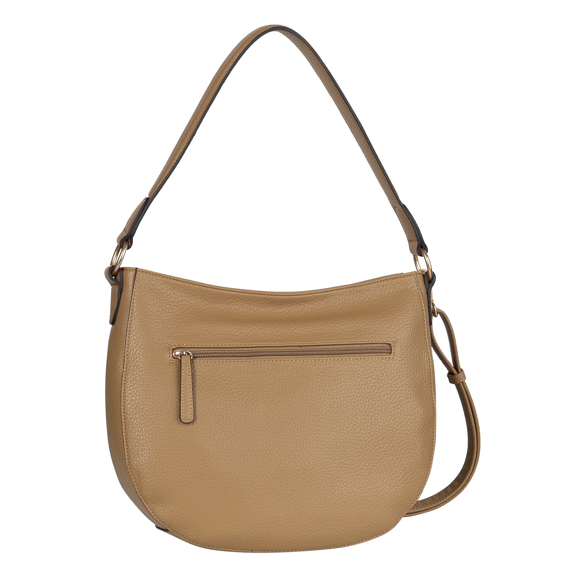 Gabor Hobo »Melora«, leicht genarbtes Lederimitat mit feinem Logo und goldenem Metallring