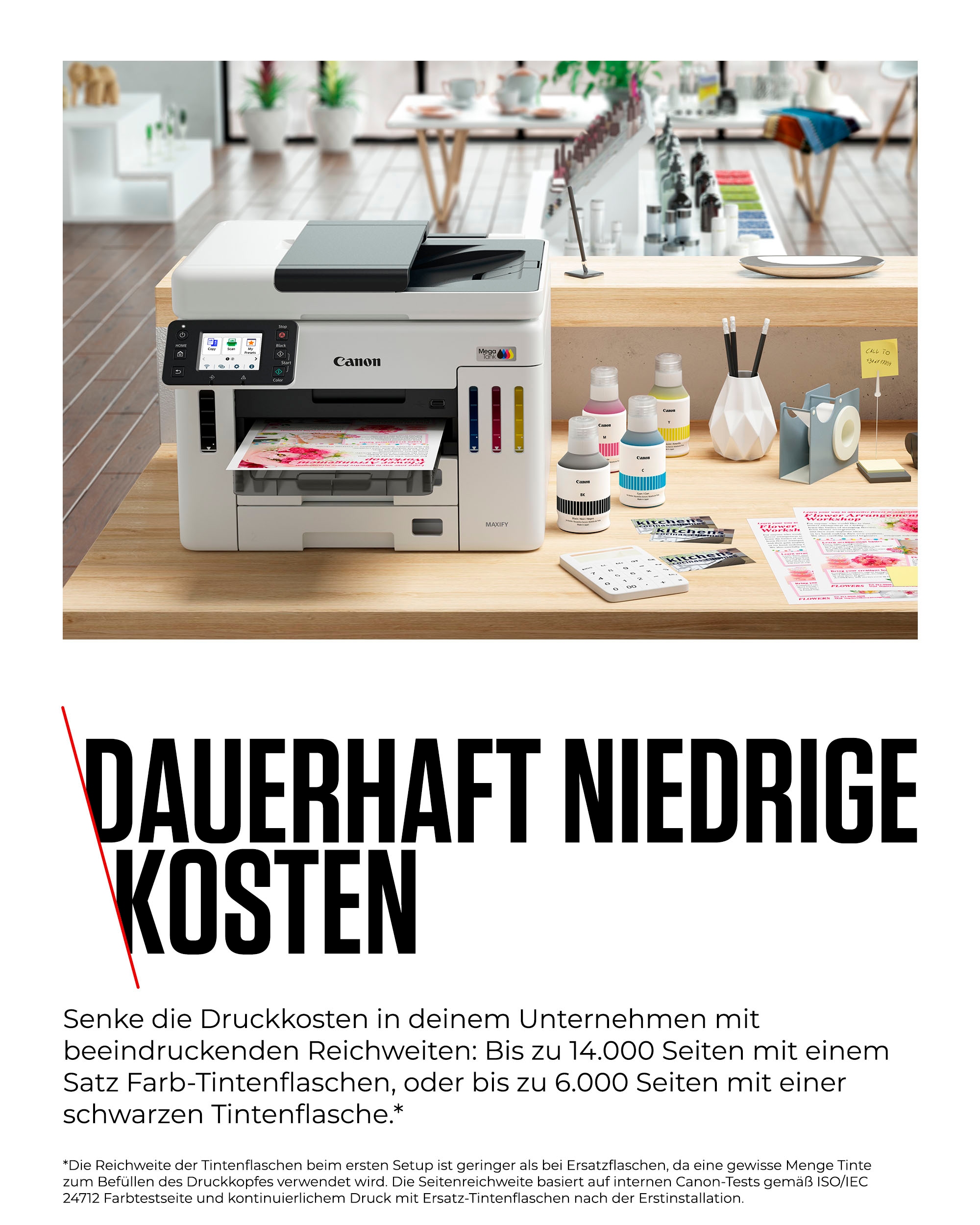 Canon Multifunktionsdrucker »MAXIFY GX7150« 4in1 Tintenstrahl-Multifunktionsgerät mit ADF / niedrigen Druckkosten